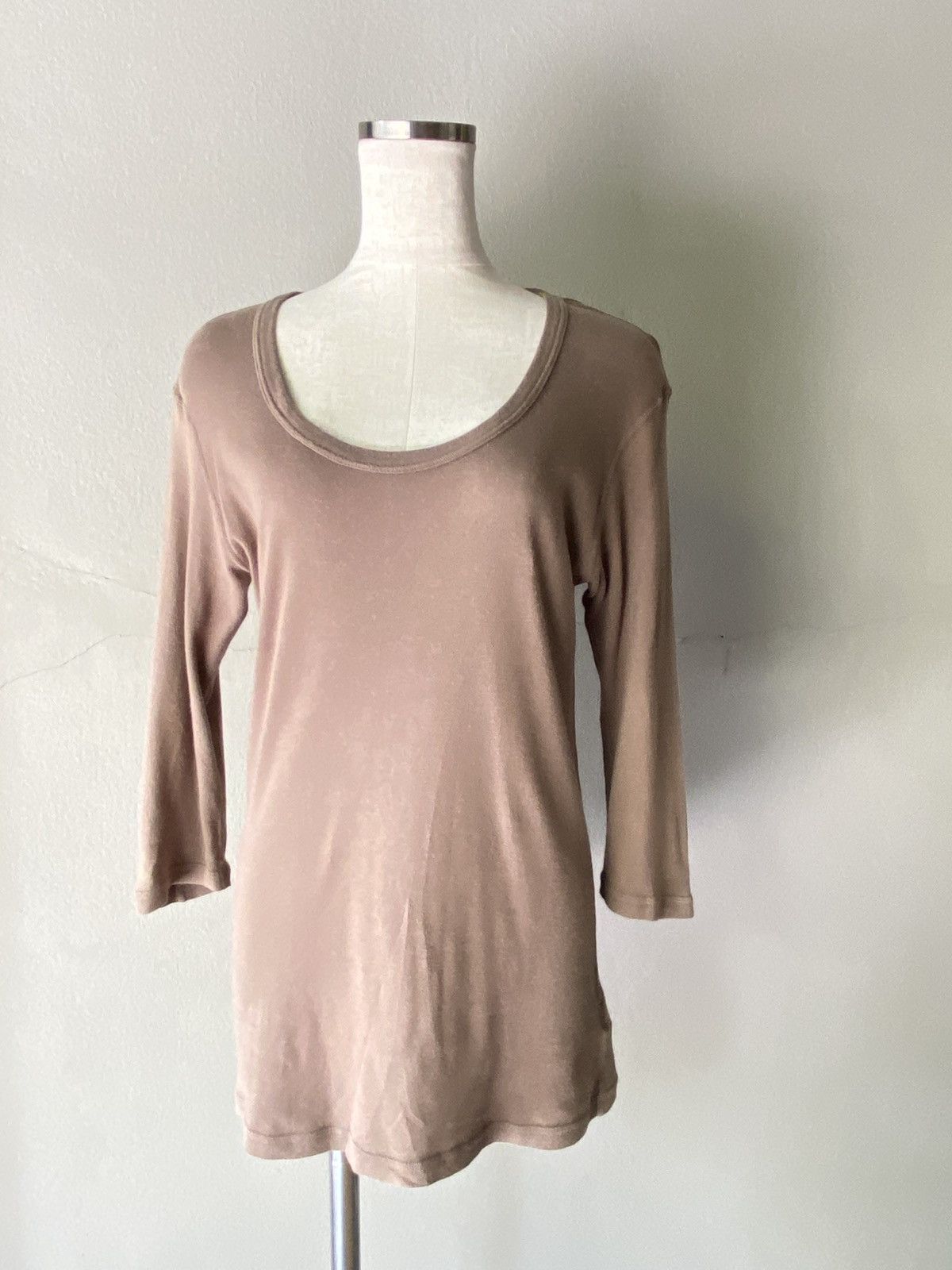 Attachment ATTACHMENT Brown three-quarter sleeve slim-fit T-shirt. Size M / US 6-8 / IT 42-44 - 1 Thumbnail