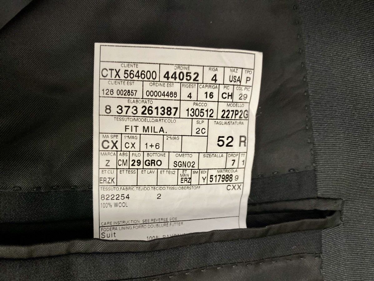 Ermenegildo Zegna Ermenegildo Zegna Black Peak Lapel 2-Btn Milano Fit Tux 52S Size 42S - 7 Thumbnail