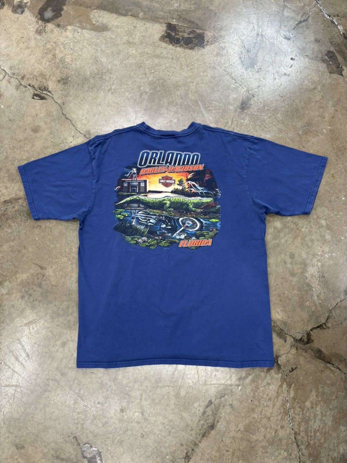Harley Davidson × Vintage Harley Davidson Orlando Alligator Tee XXL Size US XXL / EU 58 / 5 - 6 Thumbnail
