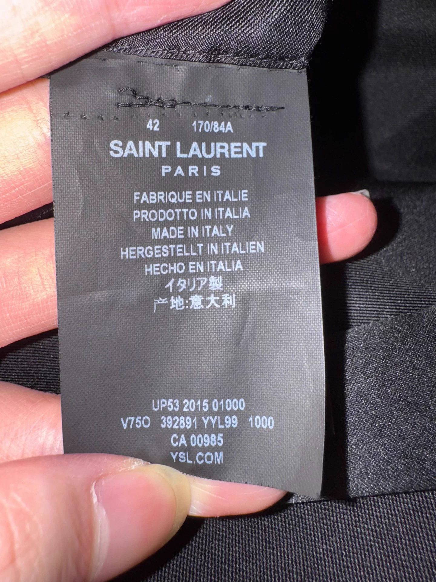 Saint Laurent Paris Authentic Saint Laurent SLP 16SS Black SatinSmoking Suit Size US XS / EU 42 / 0 - 6 Thumbnail