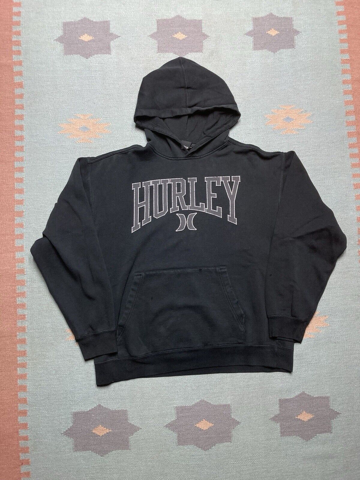 Hurley × Vintage VTG y2k pullover hoodie Hurley skate surf goth grunge emo XL Size US XL / EU 56 / 4 - 1 Thumbnail