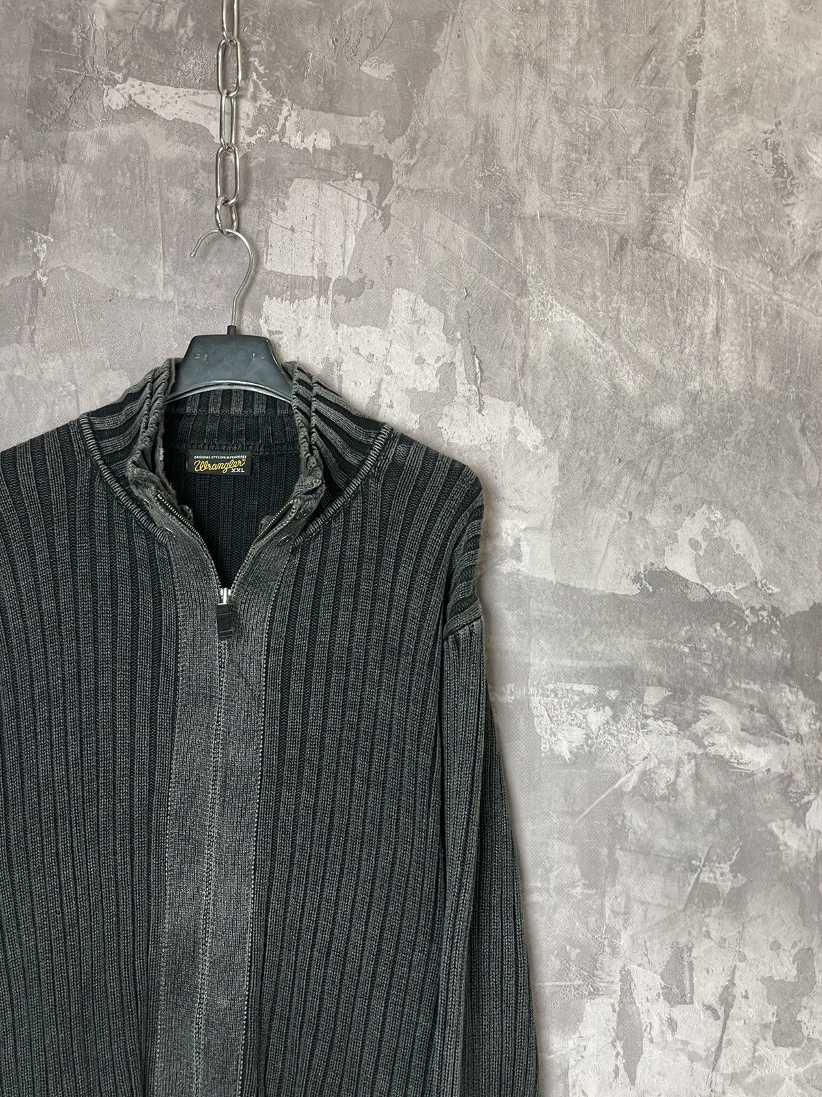 Japanese Brand × Vintage Vintage Y2K 00s Diesel Distressed Punk Sweater striped knit Size US XL / EU 56 / 4 - 3 Thumbnail