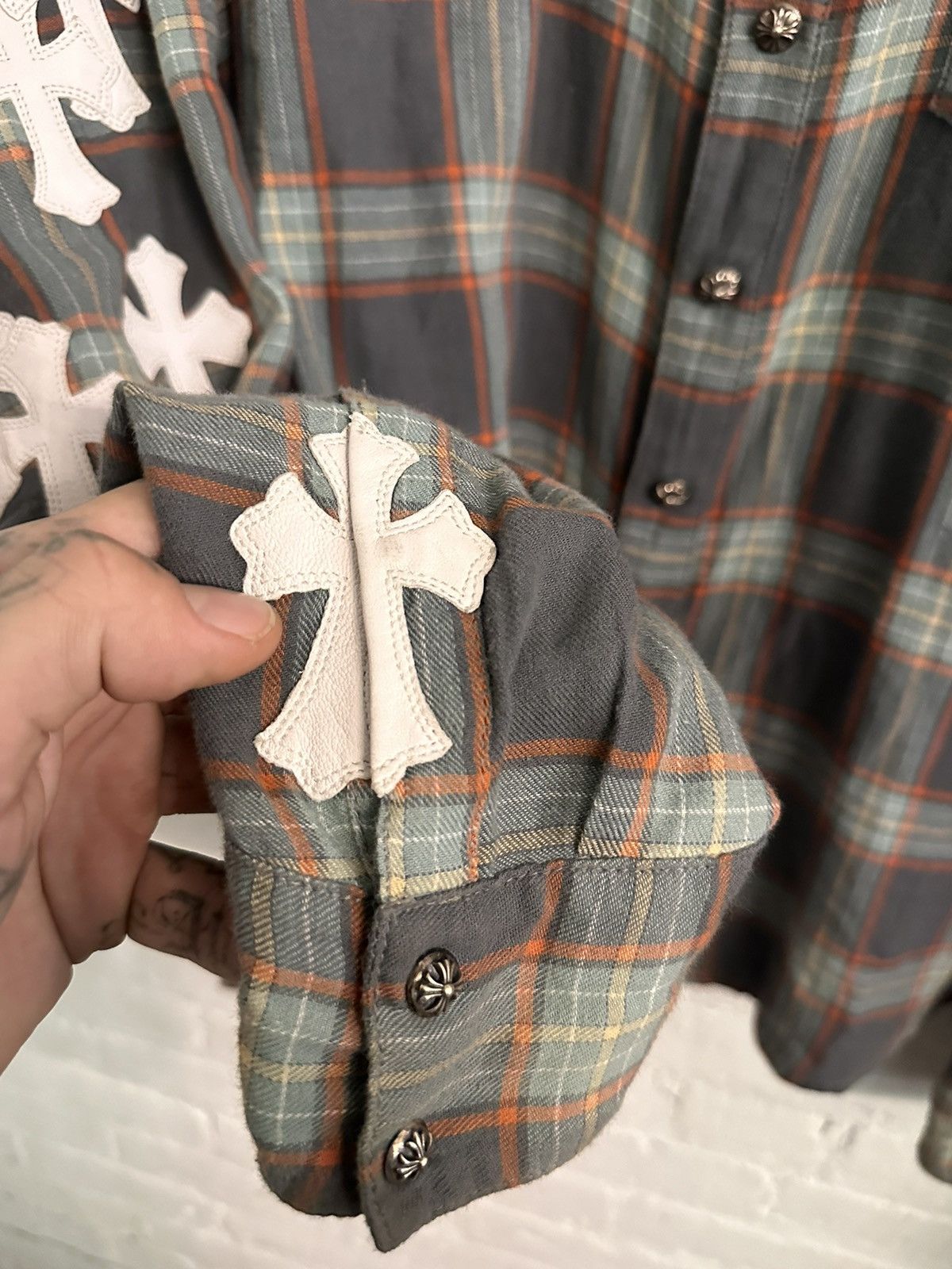 Chrome Hearts Chrome Hearts 1:1 FLOODED Cross Patch Shirt Size US L / EU 52-54 / 3 - 9 Thumbnail