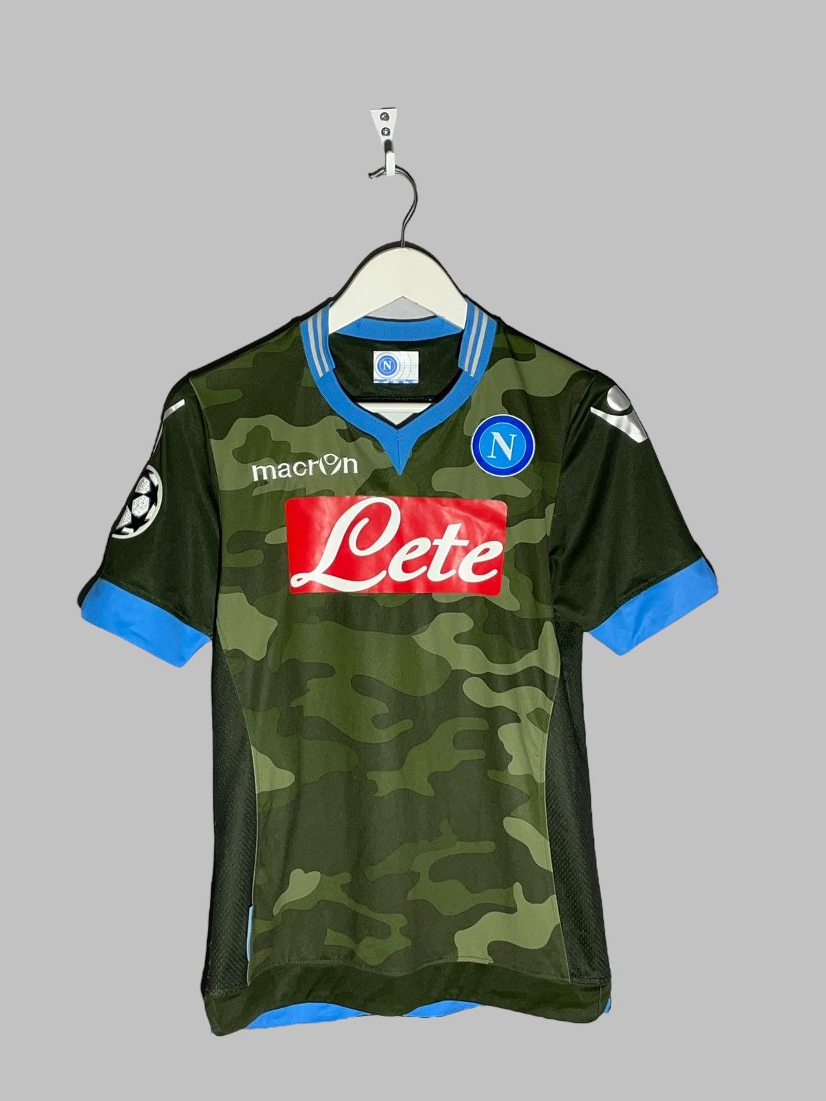 Macron SSC Napoli Macron 2013/14 Away League Champion Soccer Jersey Size US XS / EU 42 / 0 - 1 Thumbnail