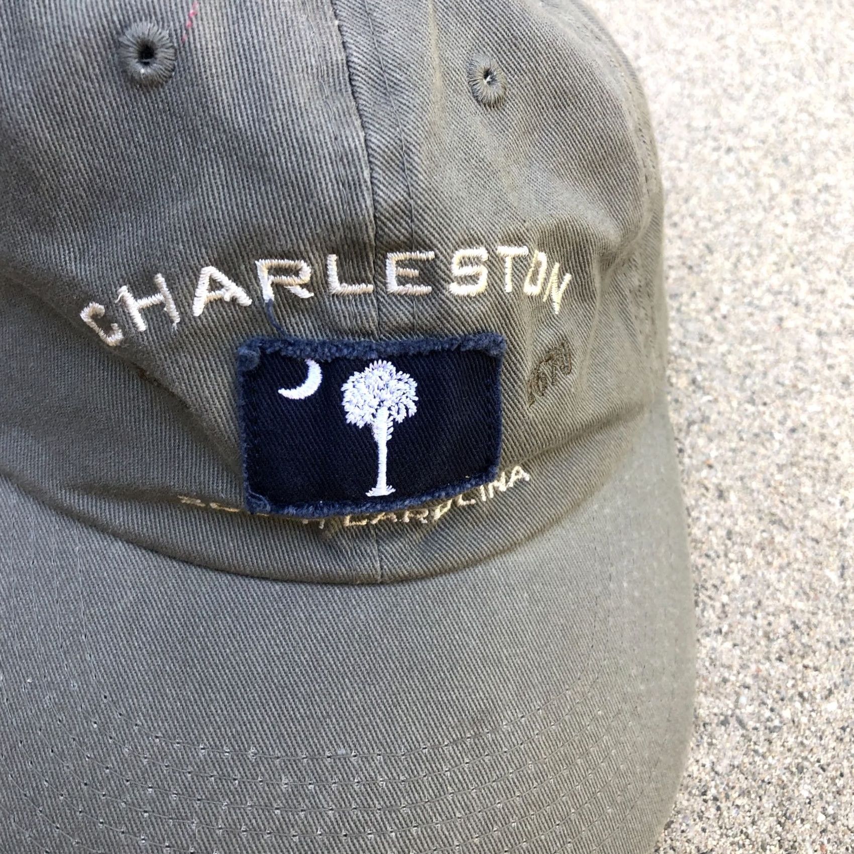 Vintage Fahrenheit Headwear VTG Charleston South Carolina Dad Hat Men's Grey Adjustable Hat Size ONE SIZE - 4 Thumbnail