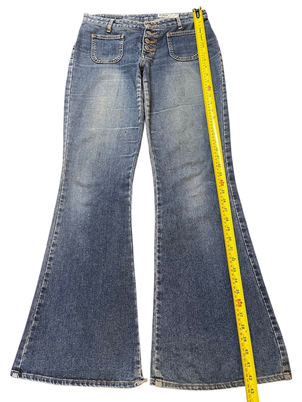 If Six Was Nine Vintage Y2K Japanese Wash Faded Wide Leg Bell Bottom Flare Size US 32 / EU 48 - 13 Thumbnail