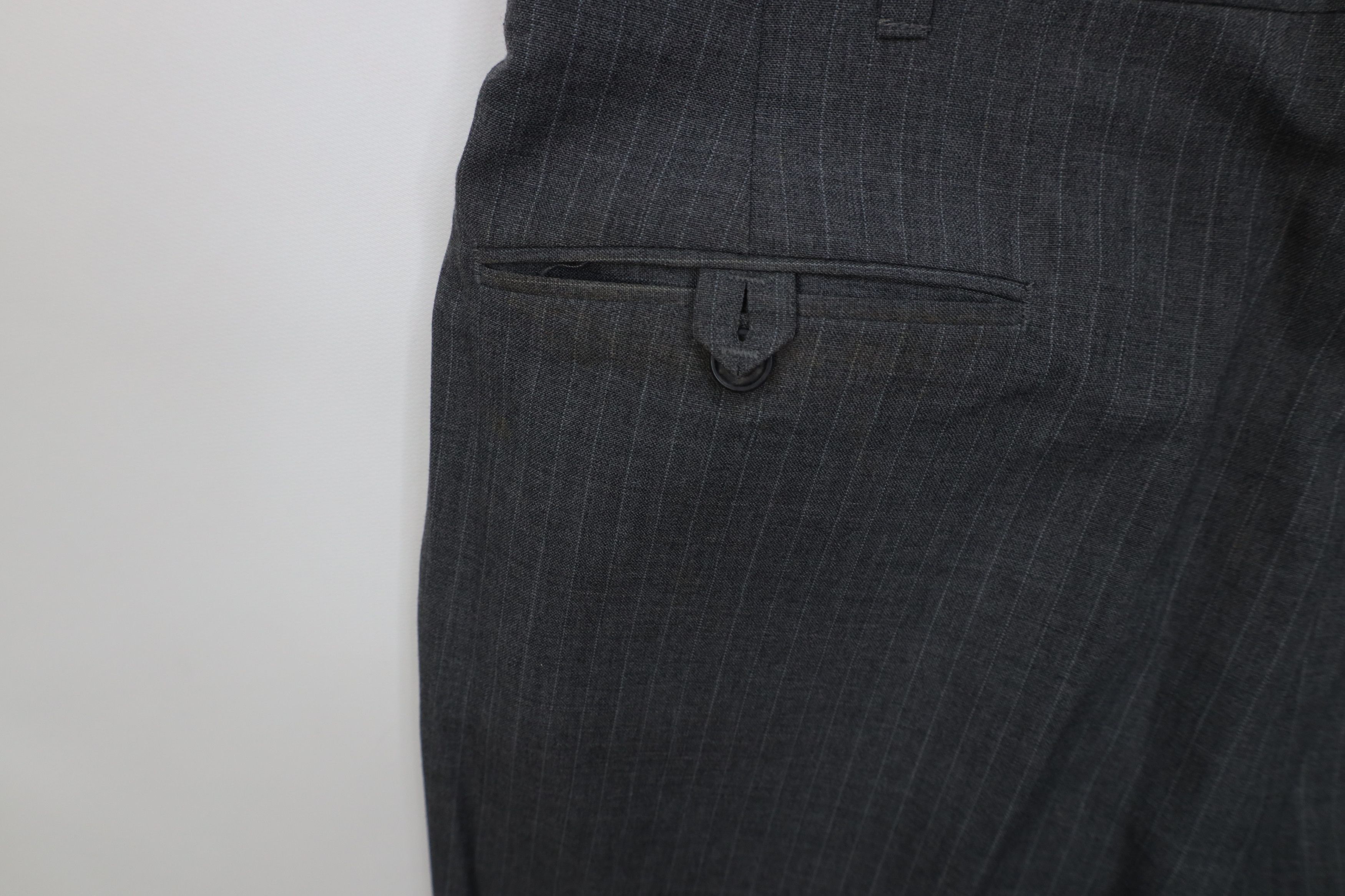Vintage Vintage 70s Streetwear Striped Wide Leg Chino Pants Gray USA Size US 36 / EU 52 - 15 Thumbnail
