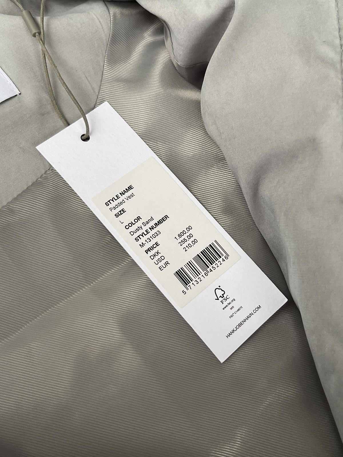 Han Kjobenhavn !DS! FW22 Han Kjobenhavn Grey Padded Vest Size US L / EU 52-54 / 3 - 23 Thumbnail