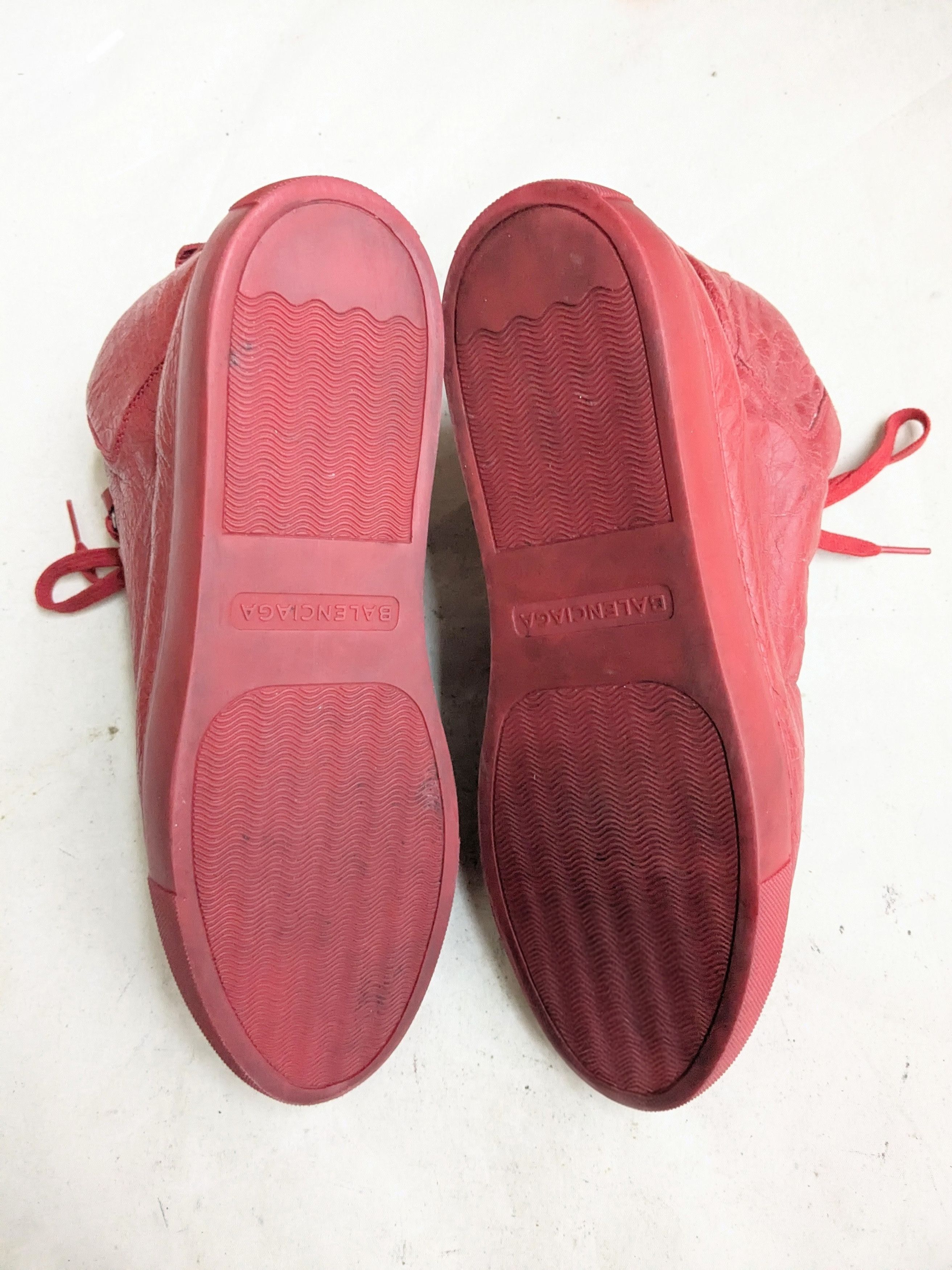 Balenciaga Balenciaga Arena Red 11 Leather High Top Sneakers Size US 11 / EU 44 - 12 Thumbnail