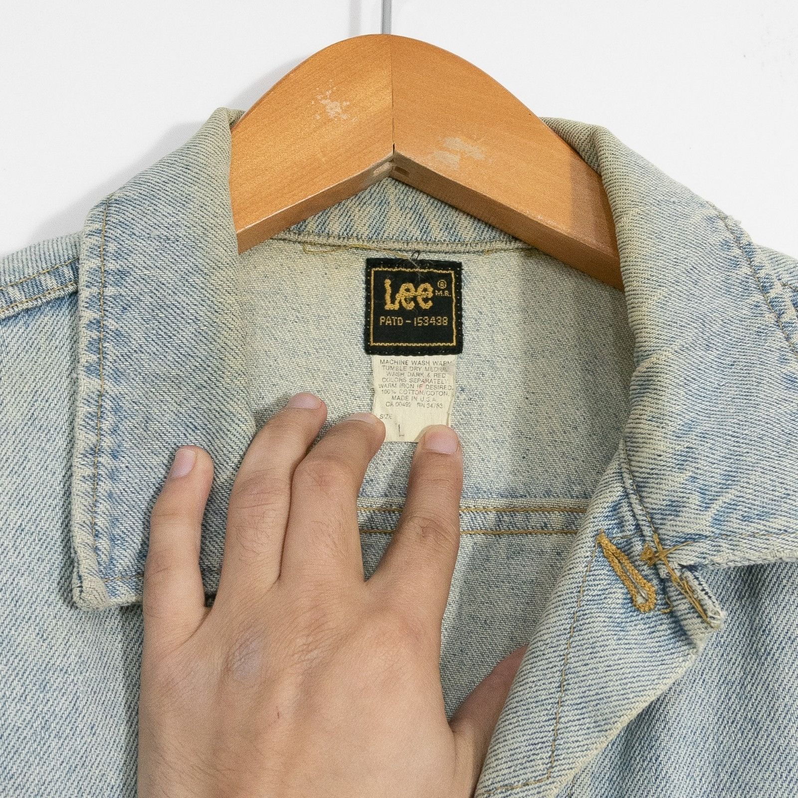 Lee Vintage 70s Lee Patd 153438 Trucker Jacket Large Cutoff Size US L / EU 52-54 / 3 - 5 Thumbnail