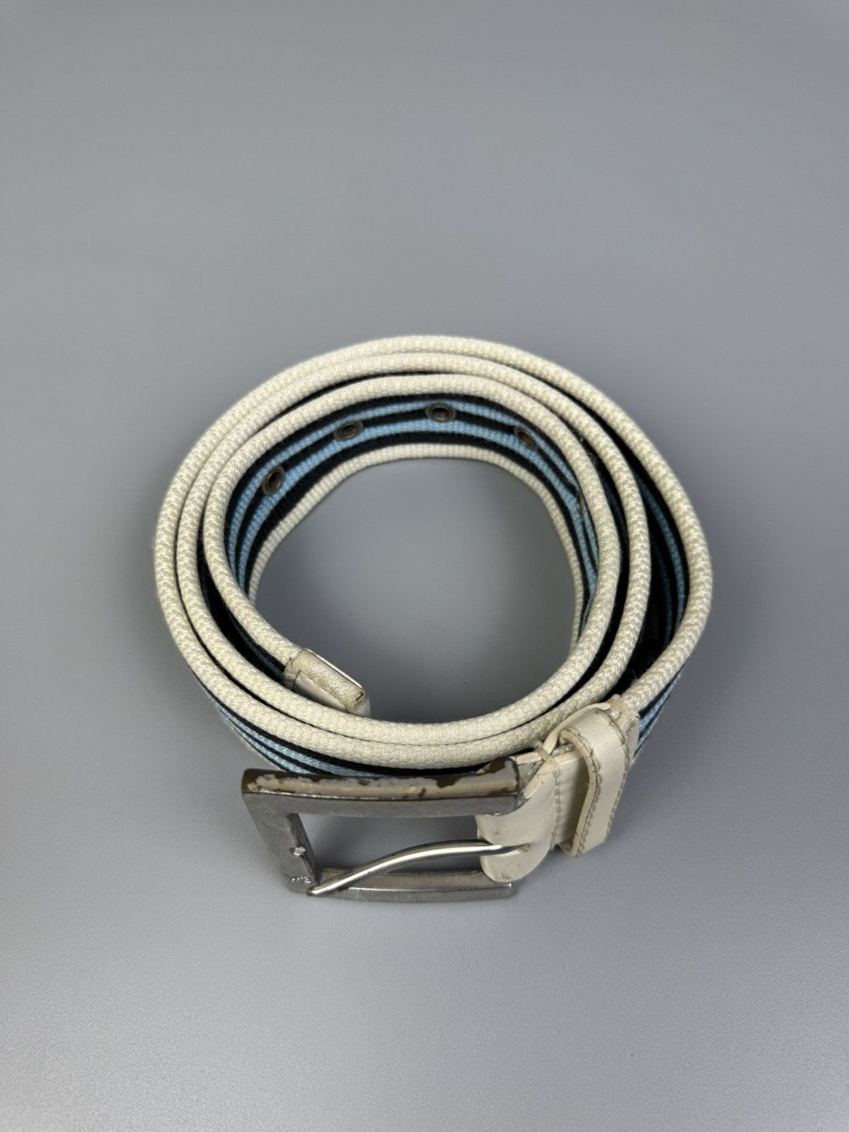 Adidas × Y's Adidas x Yohji Yamamoto - 2006 Blue and Black Stripes Belt Size ONE SIZE - 3 Thumbnail