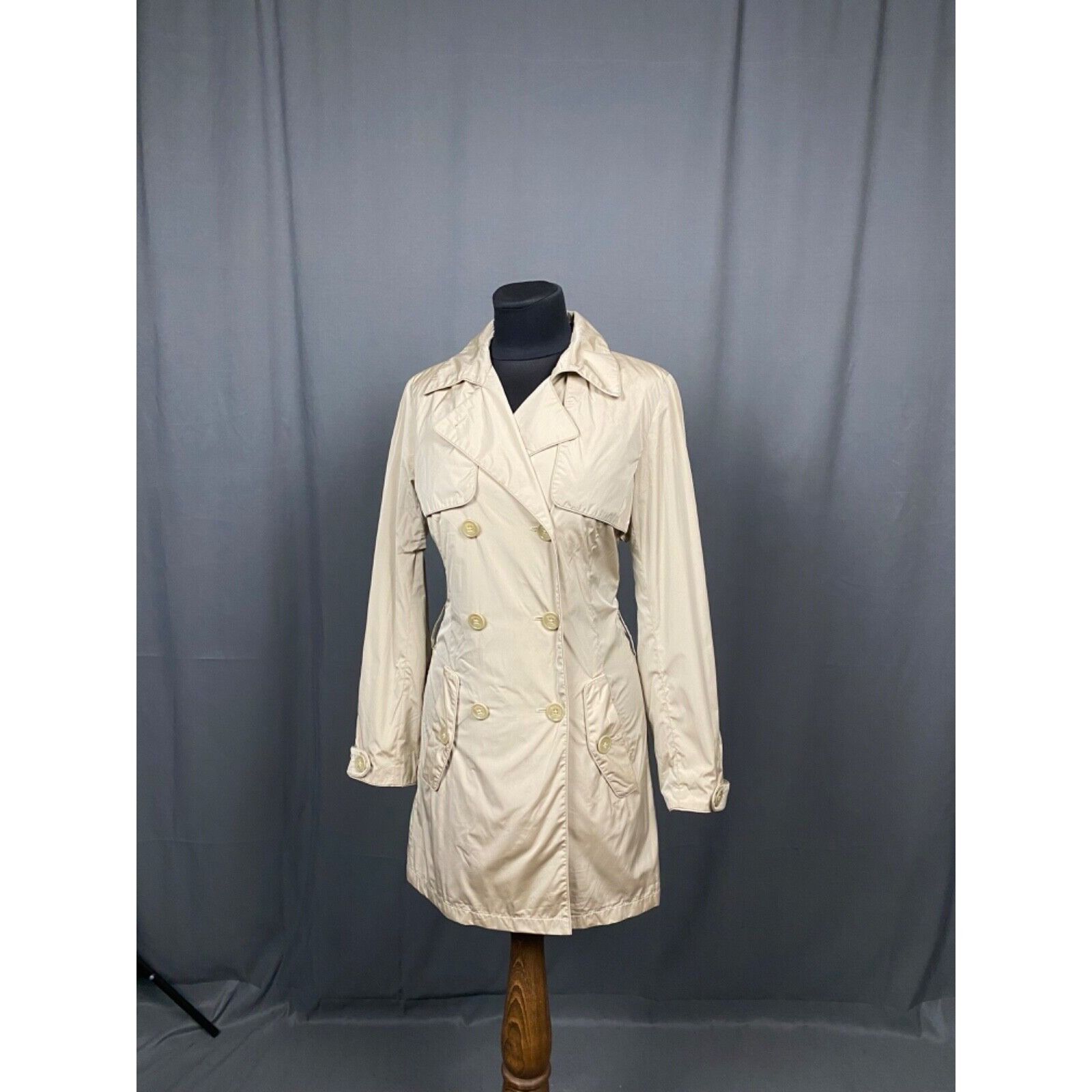 Herno MINT! Herno Women's Beige Double Breasted Trench Coat Size S Size M / US 6-8 / IT 42-44 - 2 Thumbnail