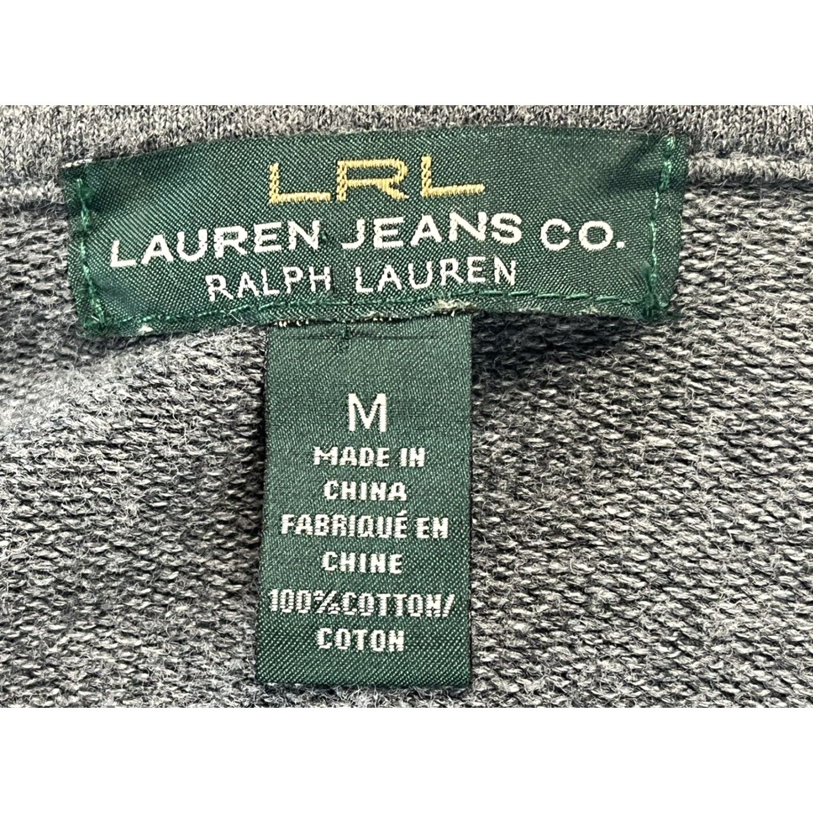 Ralph Lauren VINTAGE Lauren Ralph Lauren LRL Jeans Co Sweatshirt Jacket Women’s Medium Gray Full-Button Varsity Jacket Womens M Gray Vintage-style? Size M / US 6-8 / IT 42-44 - 7 Thumbnail