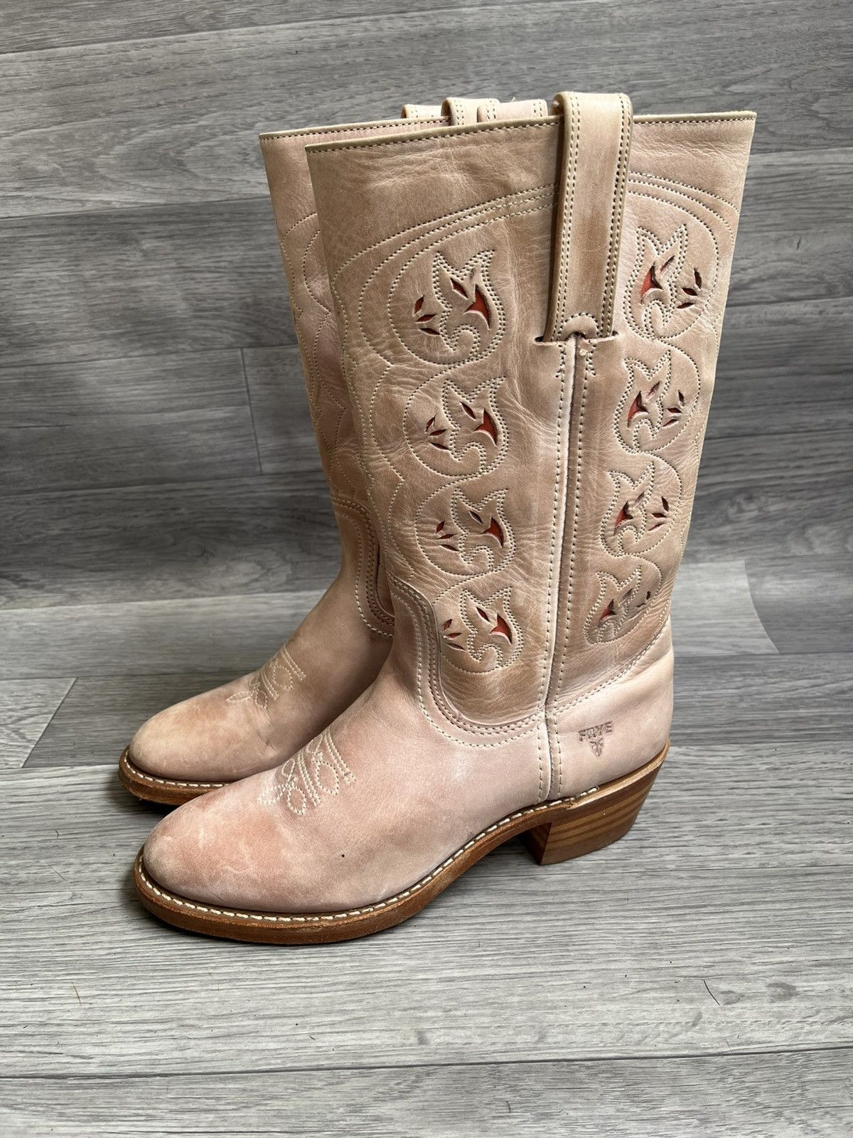 Frye Vintage Frye Austin knee high western floral cut boots sz Size US 8.5 / IT 38.5 - 6 Thumbnail
