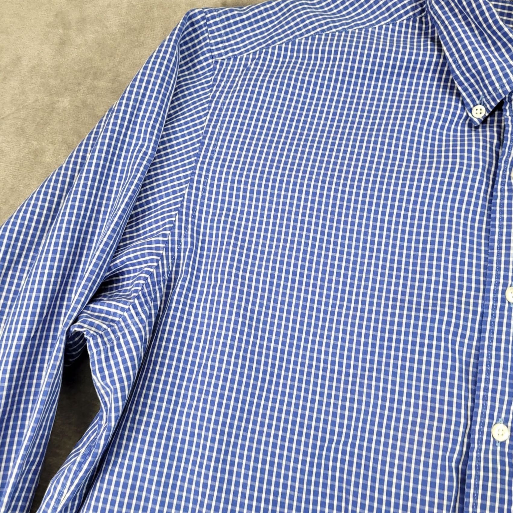 Brooks Brothers Brooks Brothers Button Down Shirt Long Sleeve Plaid Checkered Mens 17 USA Blue Y2K Size US XL / EU 56 / 4 - 6 Thumbnail