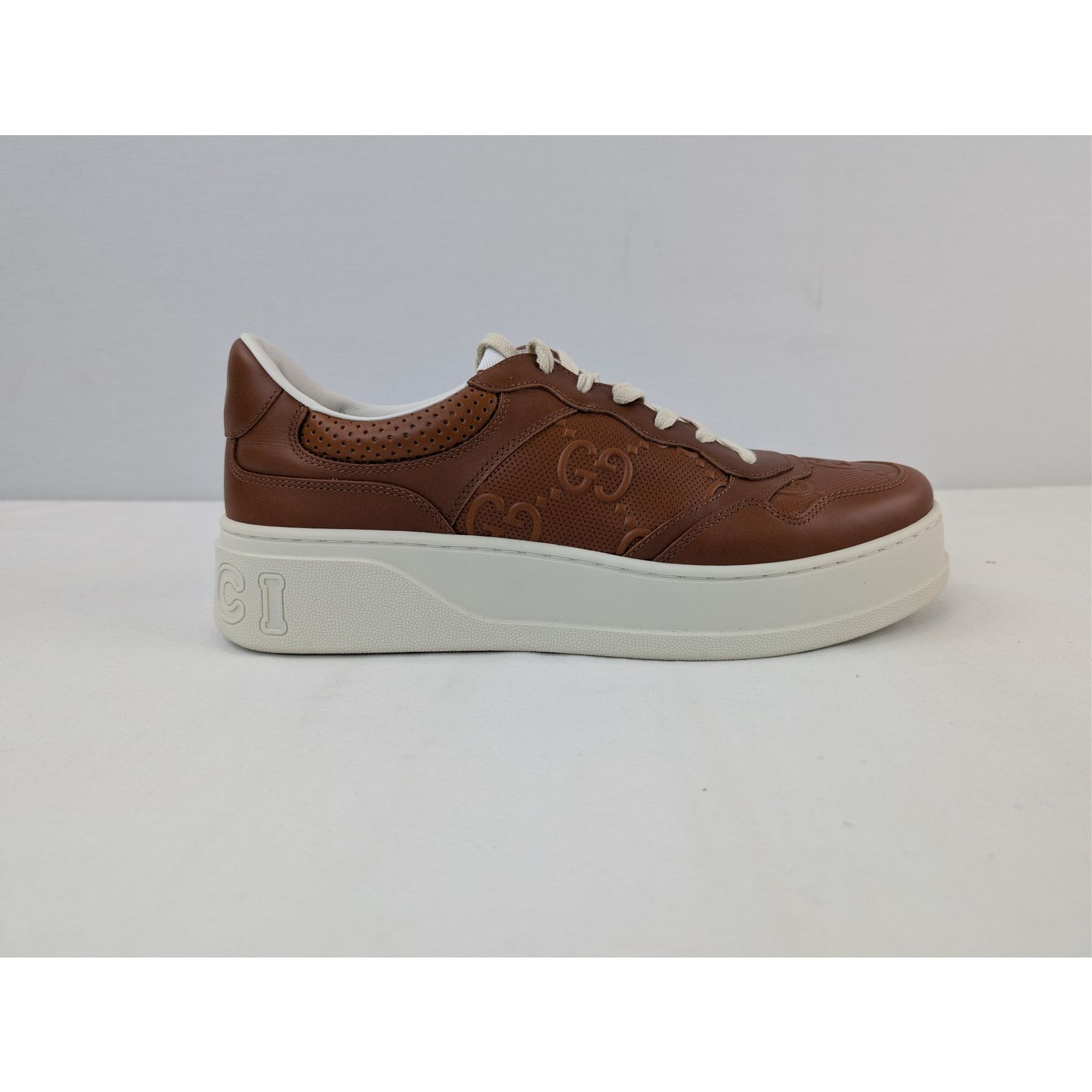 Gucci o1rshd1 Low Top Sneakers in Brown with White Sole Size US 12 / EU 45 - 3 Thumbnail