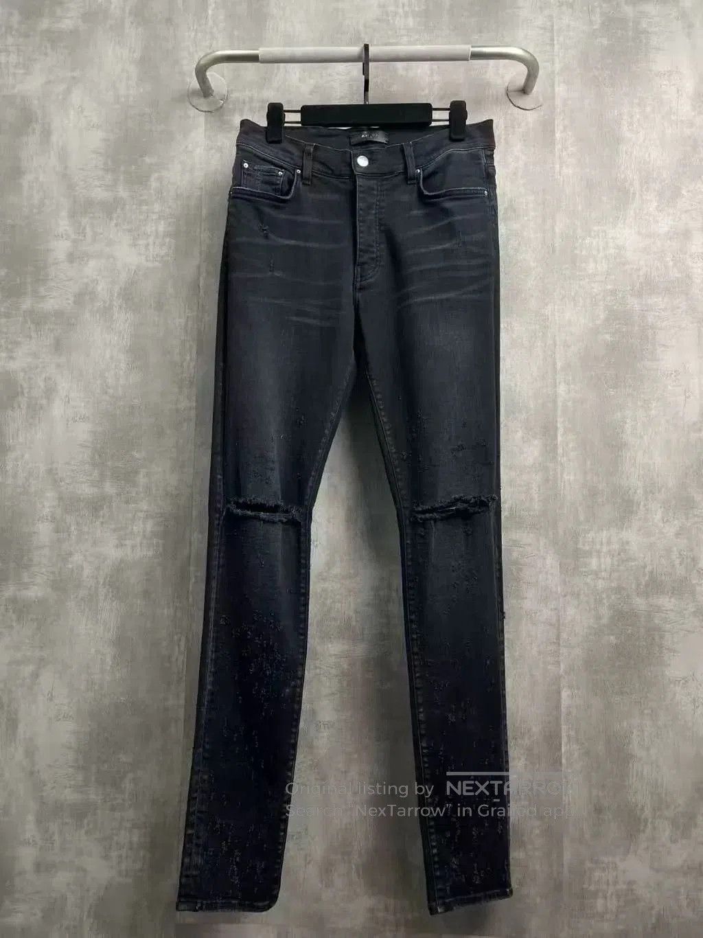 Amiri Amiri Black Distressed Denim Jeans. Size US 32 / EU 48 - 1 Thumbnail