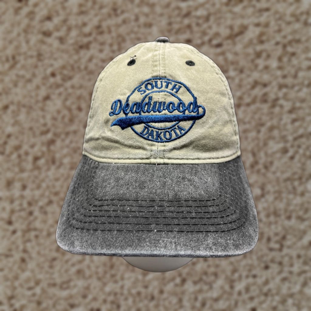 Deadwood Esy Hat Baseball Cap One Size Gray Two Tone Cotton Strap Back Unisex Adults South Dakota City Theme Adjustable 90s Concert? Size ONE SIZE - 1 Thumbnail