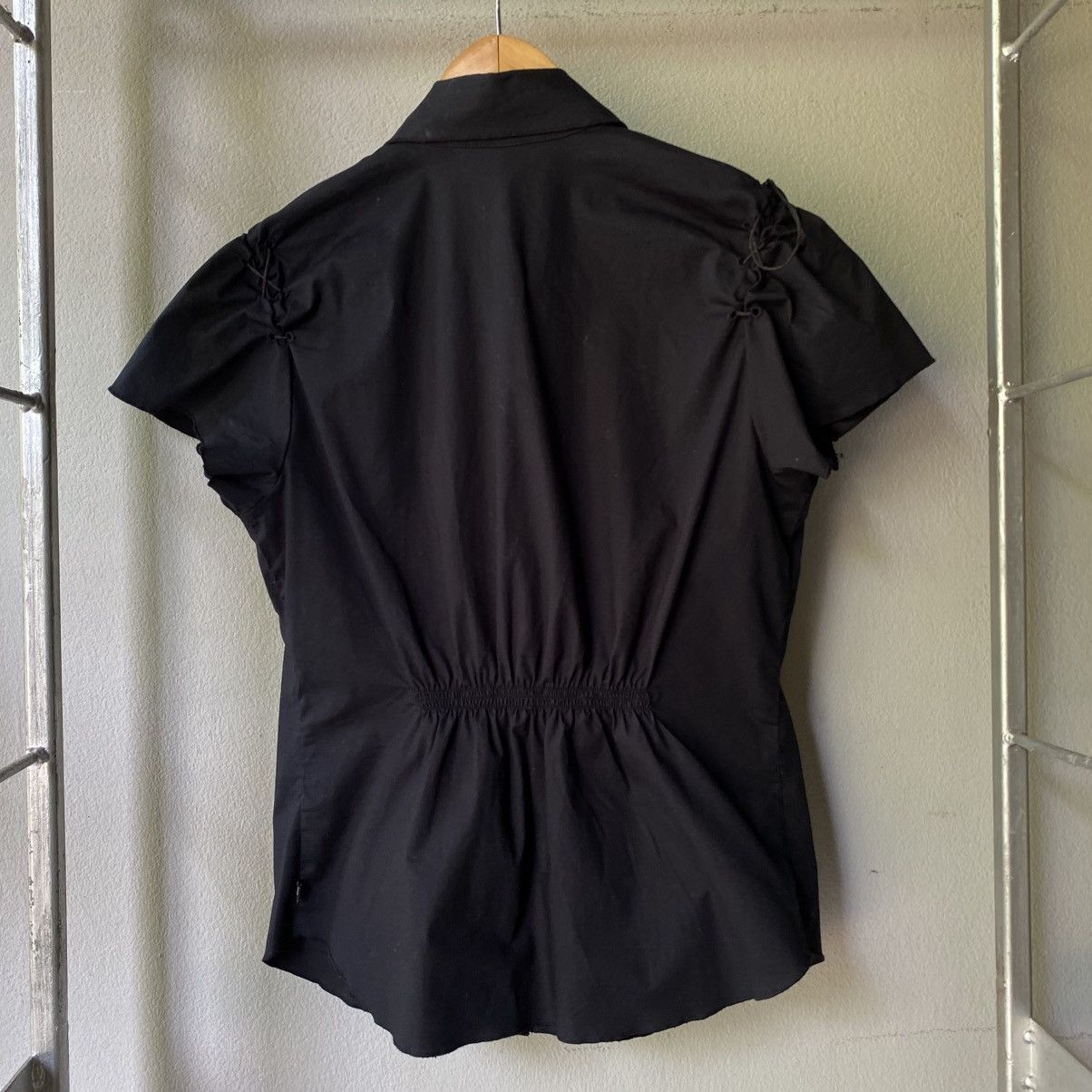 Enrico Coveri ENRICO COVERING Black Puff Sleeve Eyelet Shirt Size M / US 6-8 / IT 42-44 - 21 Thumbnail