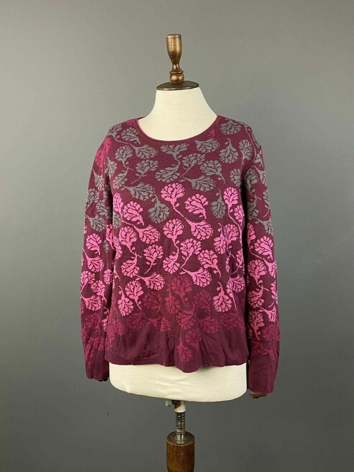 Designer Deerberg by Oska Red Floral Sweatshirt Sweater Size M Size M / US 6-8 / IT 42-44 - 1 Thumbnail