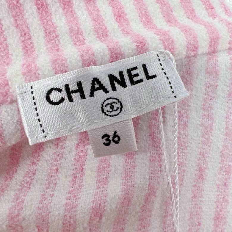 Chanel Chanel Pink striped cardigan jacket Size XS / US 0-2 / IT 36-38 - 6 Thumbnail