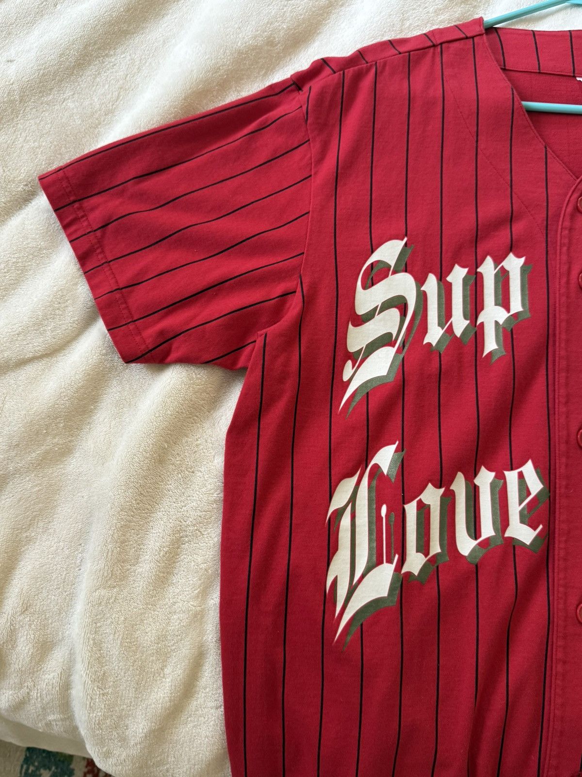 Supreme Supreme Red Baseball Button-Up Tee Size US M / EU 48-50 / 2 - 5 Thumbnail
