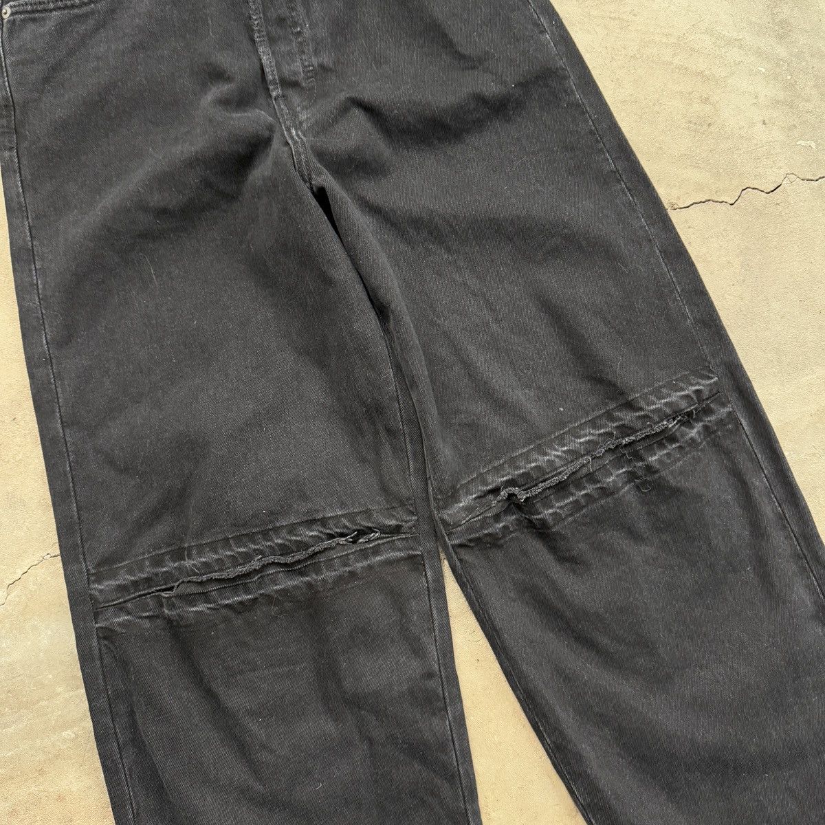 Weekday Weekday Astro Baggy Open Knee Jeans Opium Size 25" / US 0 / IT 36 - 4 Thumbnail