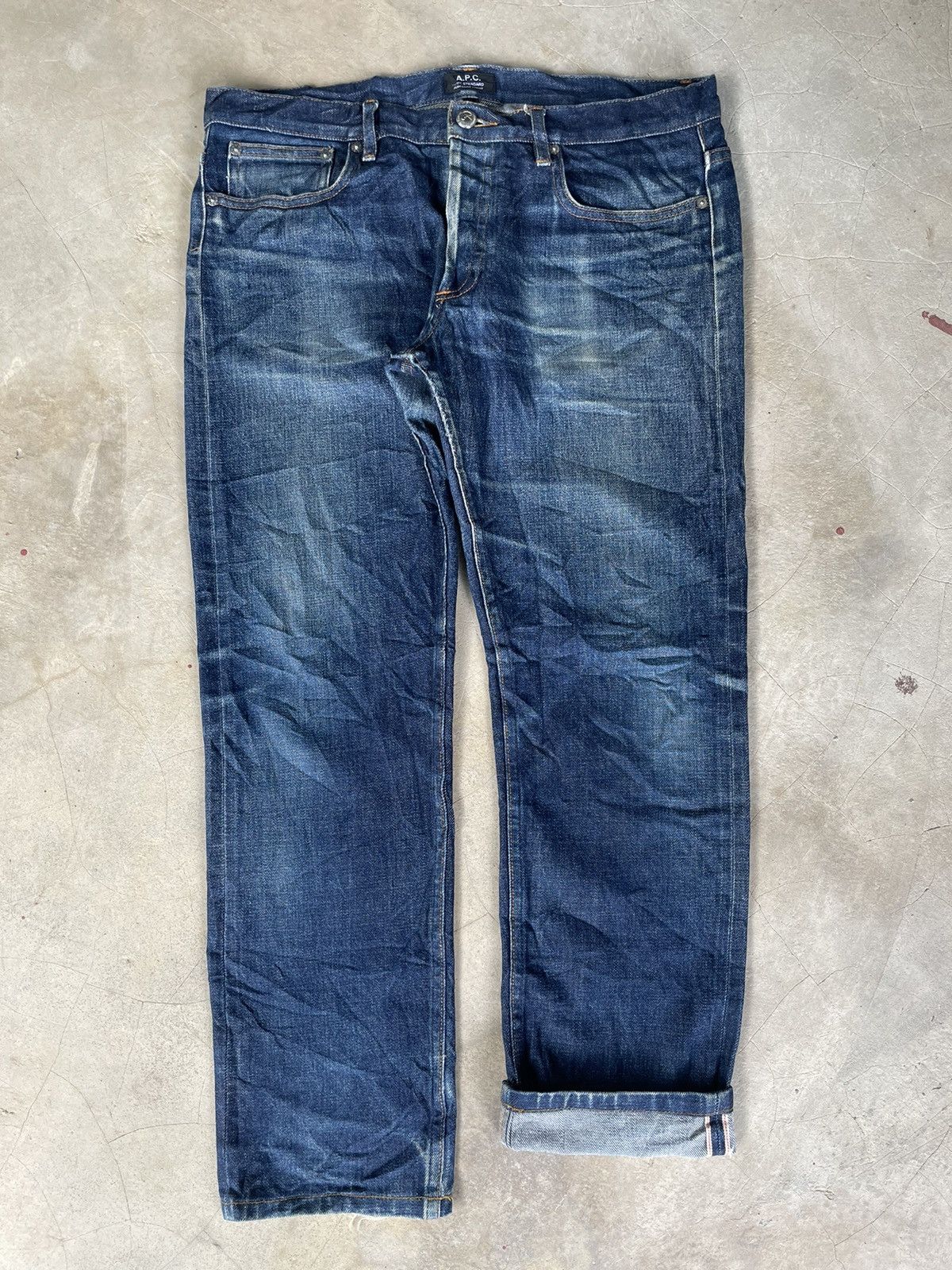 A.P.C. A.P.C. Selvedge Japan Raw Denim Indigo Distressed Jeans APC Size US 36 / EU 52 - 5 Thumbnail