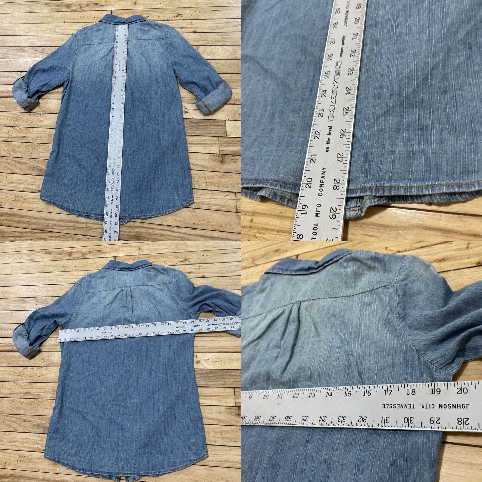 Vintage VINTAGE ANA New Approach Light Chambray Button Shirt Womens M Military Pocket Western M Size M / US 6-8 / IT 42-44 - 8 Thumbnail
