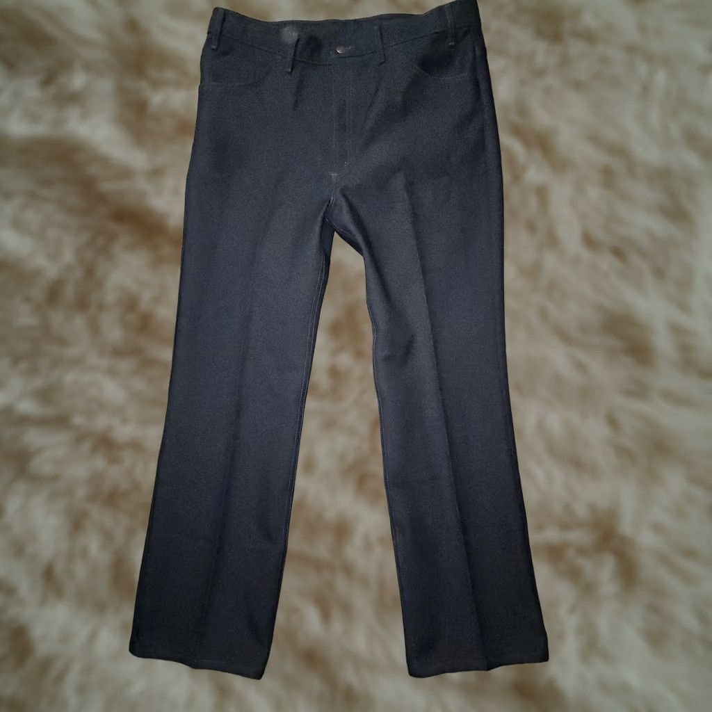 Levi's VINTAGE Levi's Pants Men 40x32 Black Dress Trousers Polyester 90s USA Levis 10517-6117 Straight Front Workwear Size US 40 / EU 56 - 1 Thumbnail