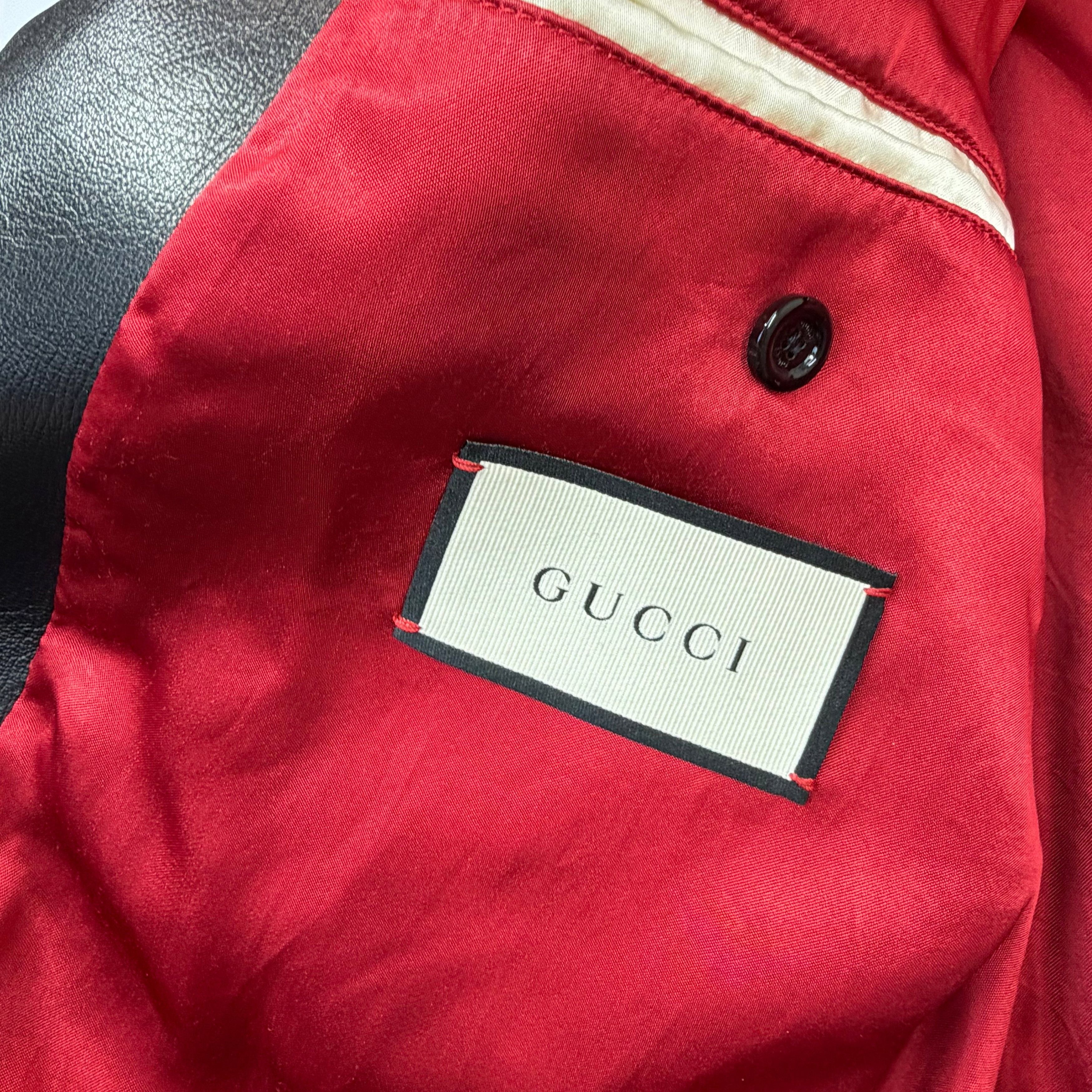 Gucci Gucci Orgasmique Leather Bomber 58 (XXXL) Size US XXL / EU 58 / 5 - 4 Thumbnail