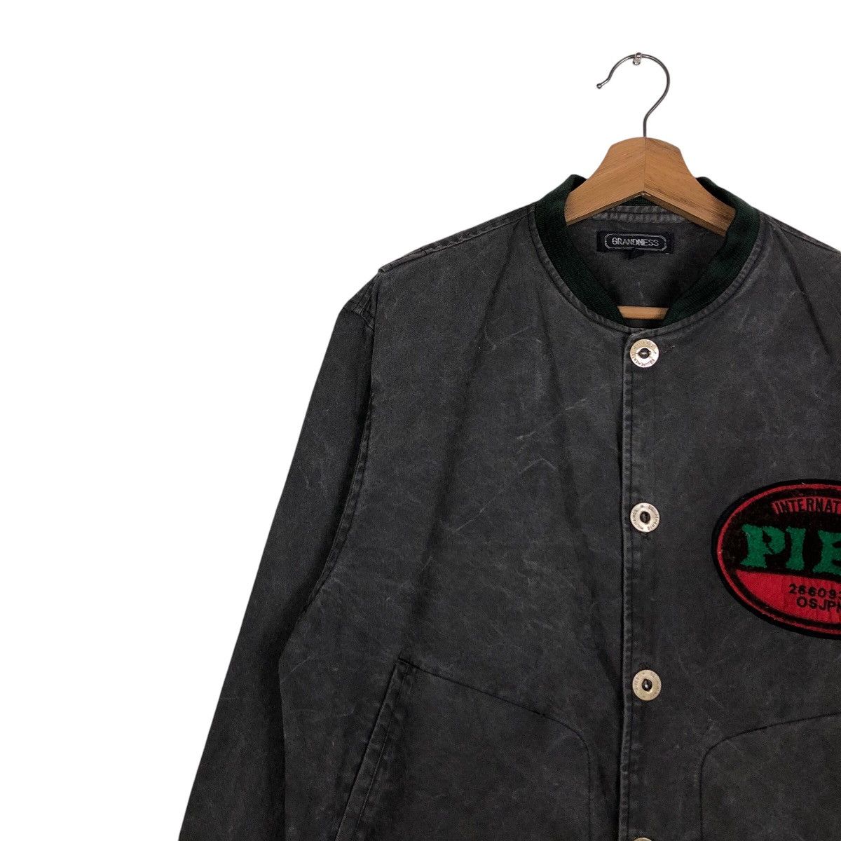 Japanese Brand × Vintage 📌Vintage Chore Bomber Jacket Grandness Big Logo Biker Wear Size US M / EU 48-50 / 2 - 8 Thumbnail