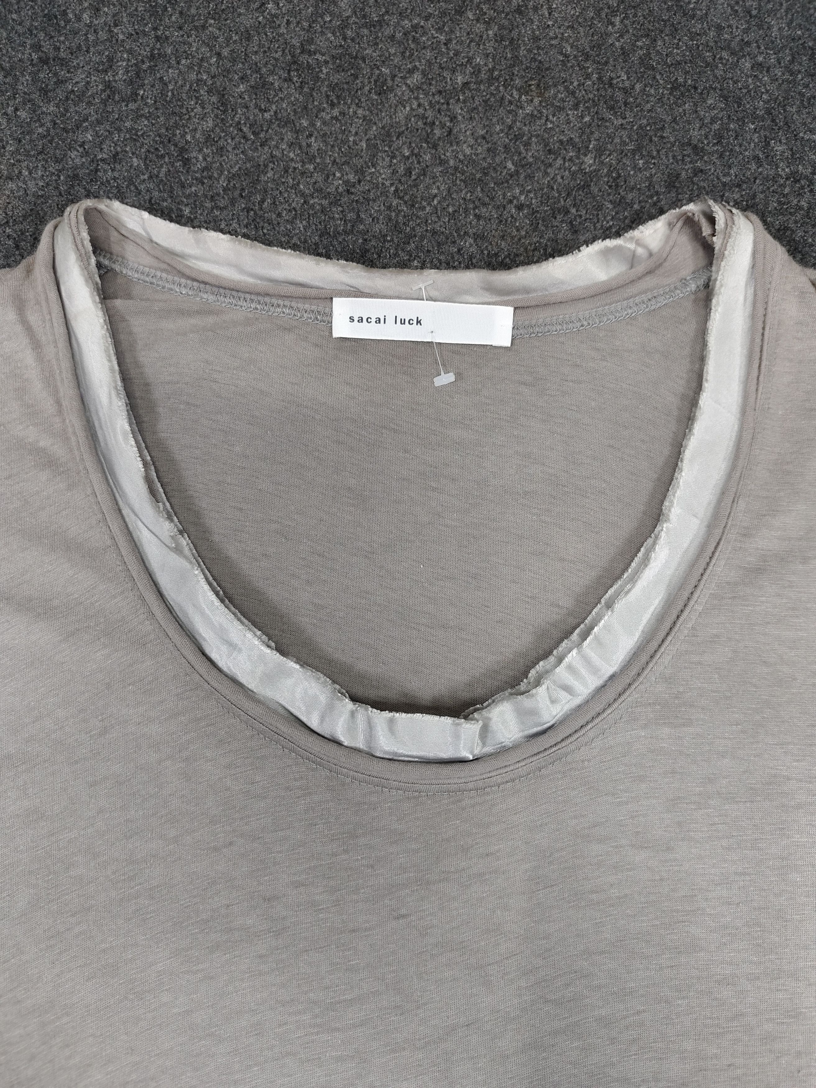 Sacai SACAI Luck- Raw Edge Collar Hybrid Satin Trim Dress Size M / US 6-8 / IT 42-44 - 6 Thumbnail