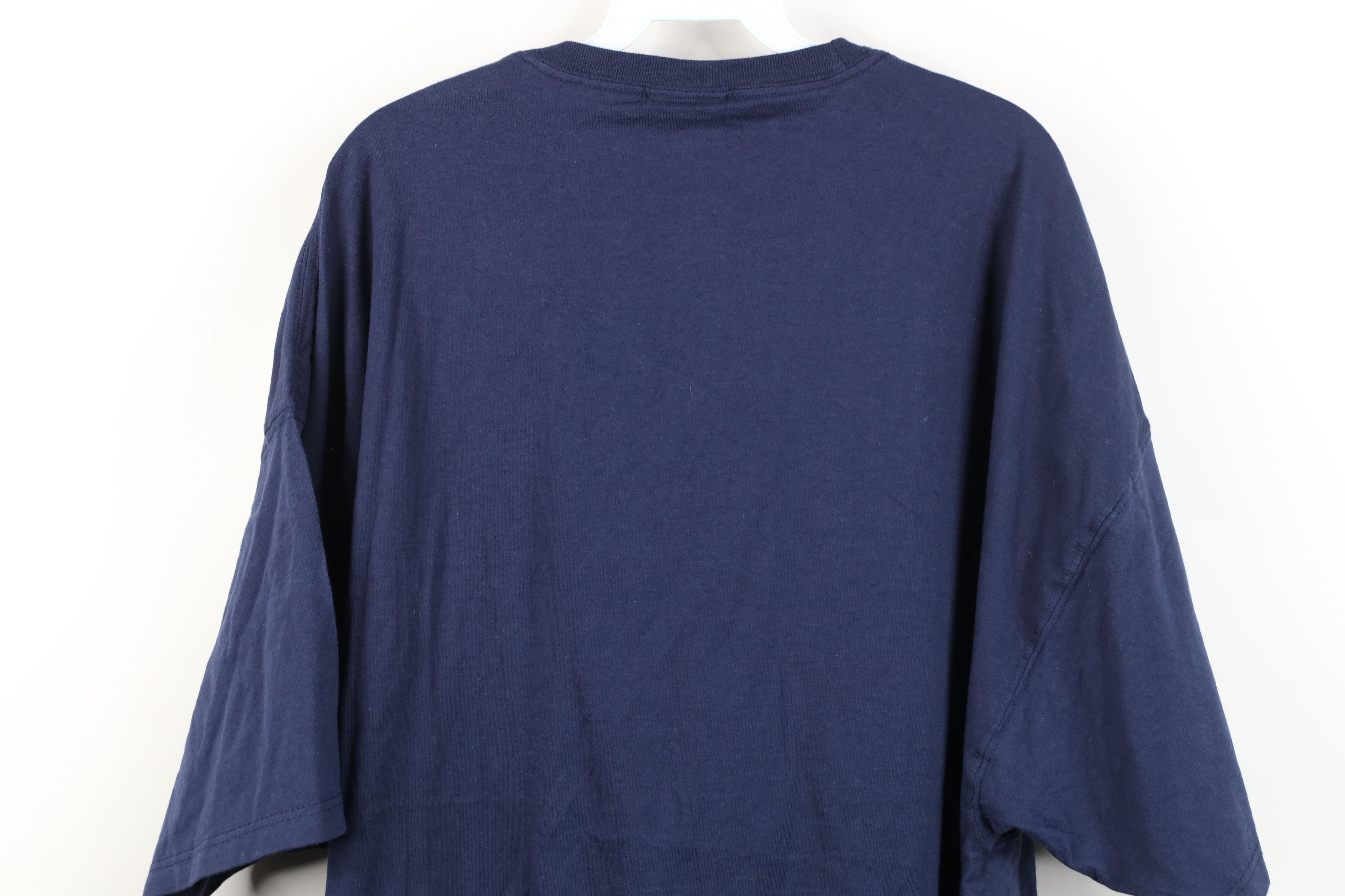 Vintage Vintage 90s Streetwear Heavyweight Cotton T-Shirt Navy Blue Size US XXL / EU 58 / 5 - 10 Thumbnail