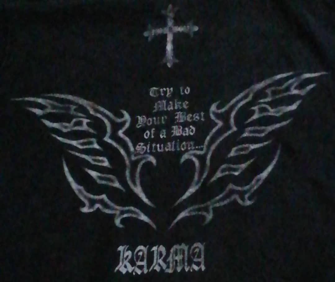 Dragonfly Vintage Karma CROSS FLYING WING Tattoo Style Sweatshirt Size US L / EU 52-54 / 3 - 3 Thumbnail