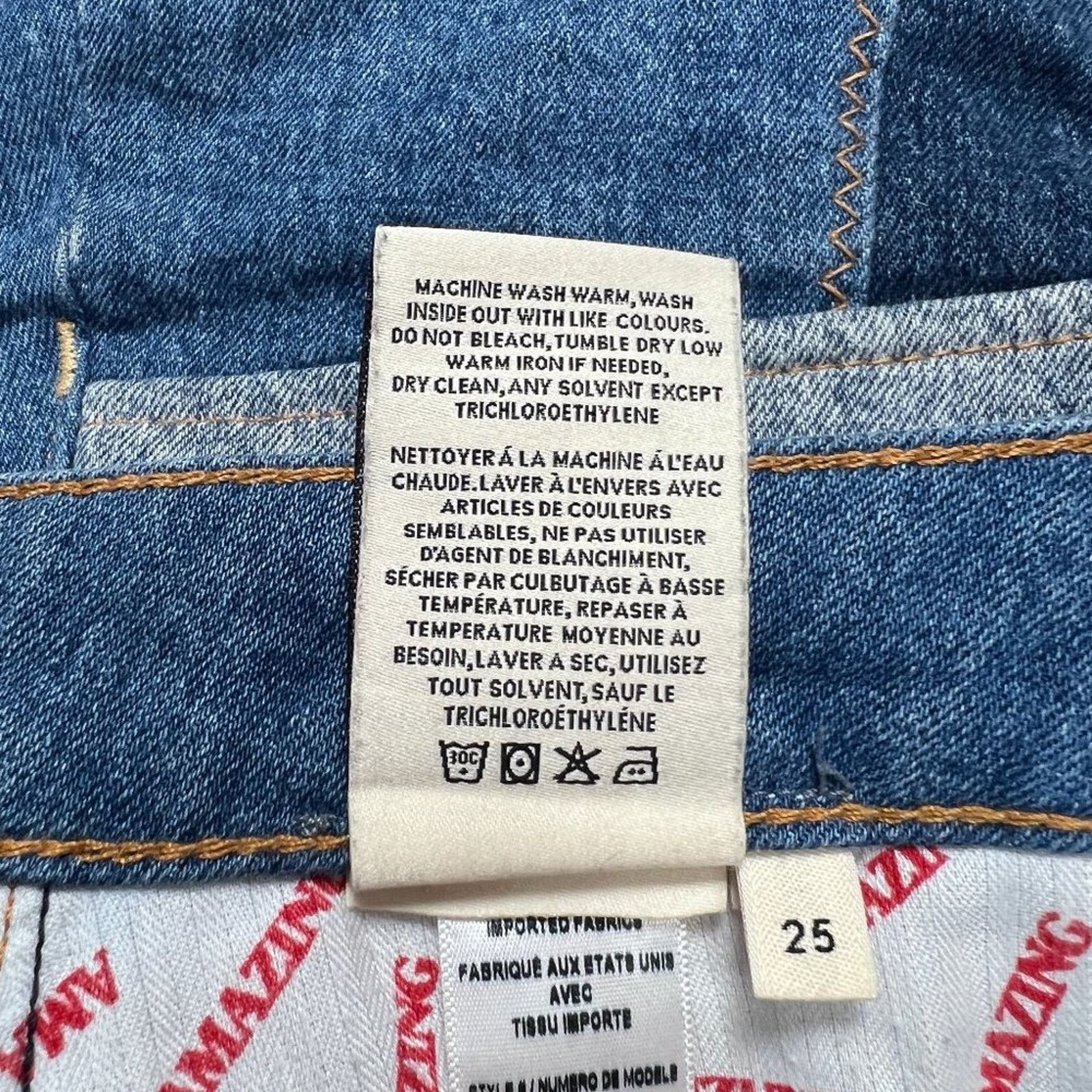 Alice + Olivia AO.LA Alice + Olivia Keep Steppin Denim Mini Skirt Size 25 Size 25" / US 0 / IT 36 - 13 Thumbnail