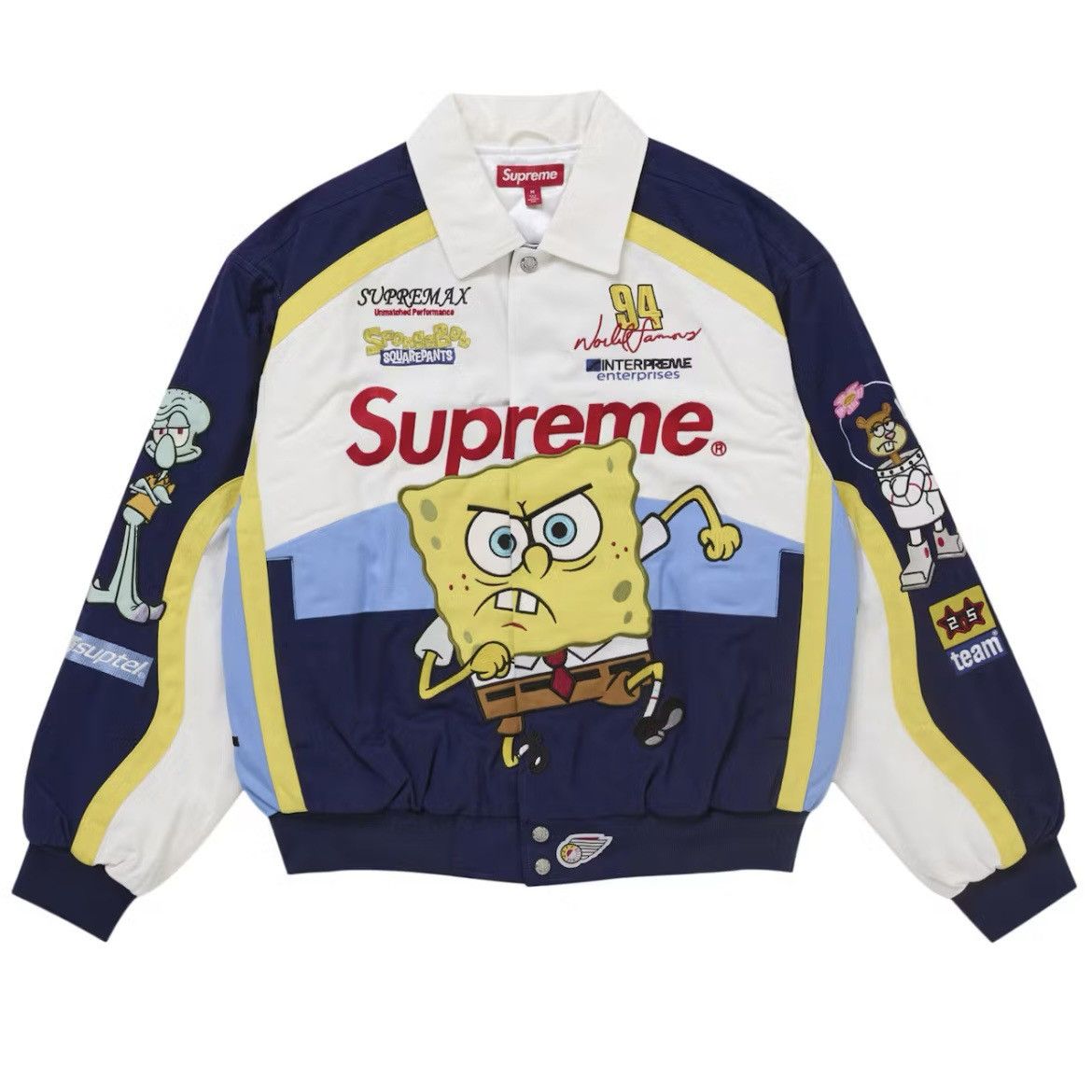 Jeff Hamilton × Supreme Supreme SS25 SpongeBob SquarePants Jeff Hamilton Race Jacket Size US S / EU 44-46 / 1 - 1 Thumbnail