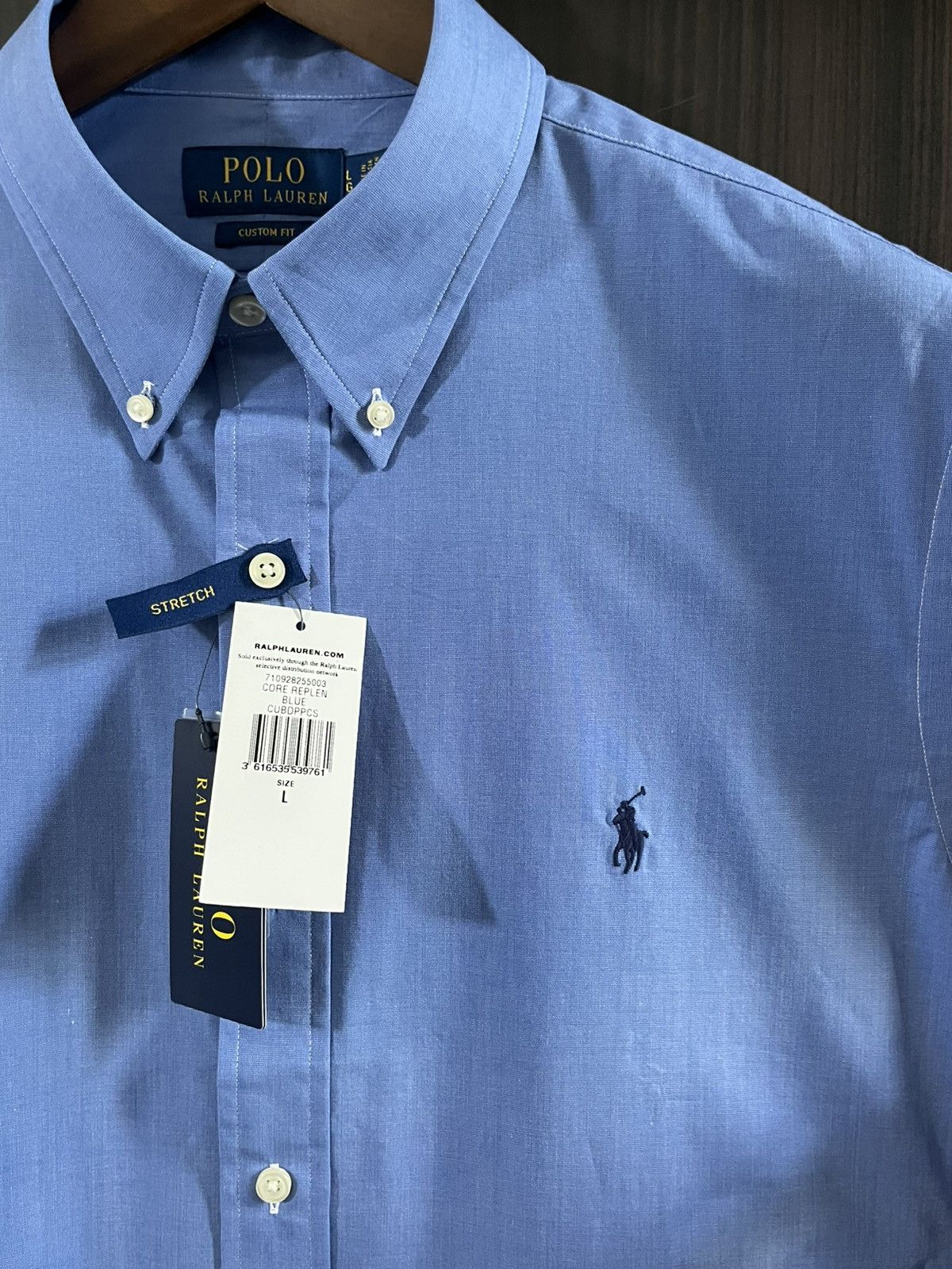 Polo Ralph Lauren Polo Ralph Lauren Custom Fit Stretch Poplin Shirt Size US L / EU 52-54 / 3 - 1 Thumbnail