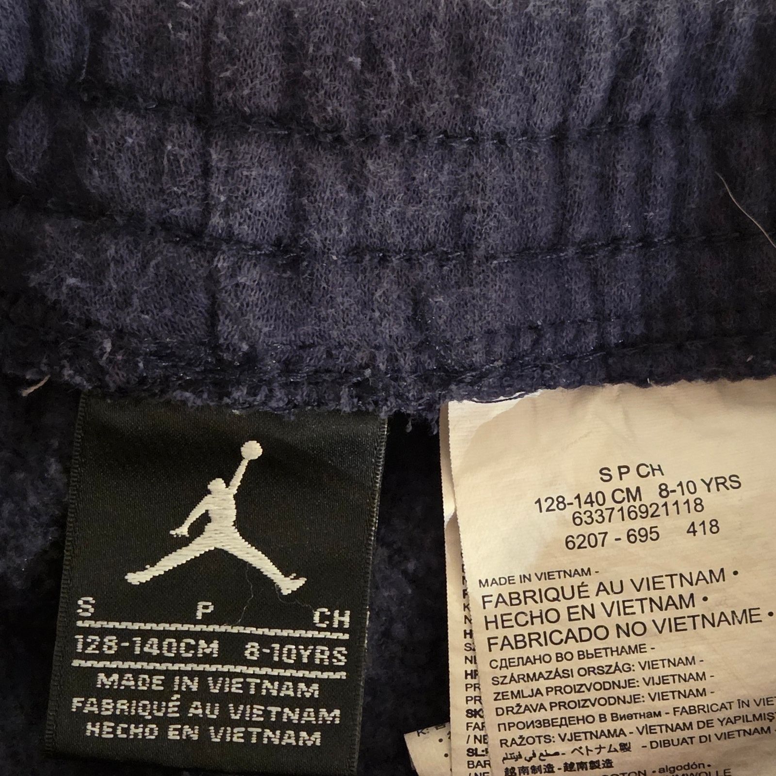 Jordan Brand Air Jordan Navy Blue Sweatpants Size 8-10 Years Old Size 22" - 6 Thumbnail