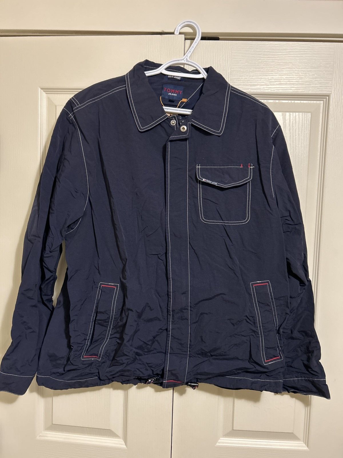 Tommy Hilfiger × Vintage Vintage Tommy Jeans raincoat Size US XL / EU 56 / 4 - 1 Thumbnail