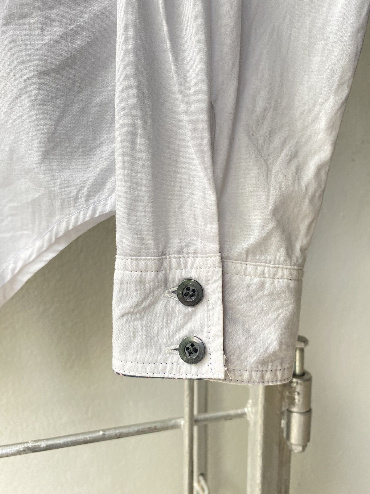 Japanese Brand PEACE NOW Punk Y2K Asymmetrical Hem White Shirt Size S / US 4 / IT 40 - 12 Thumbnail
