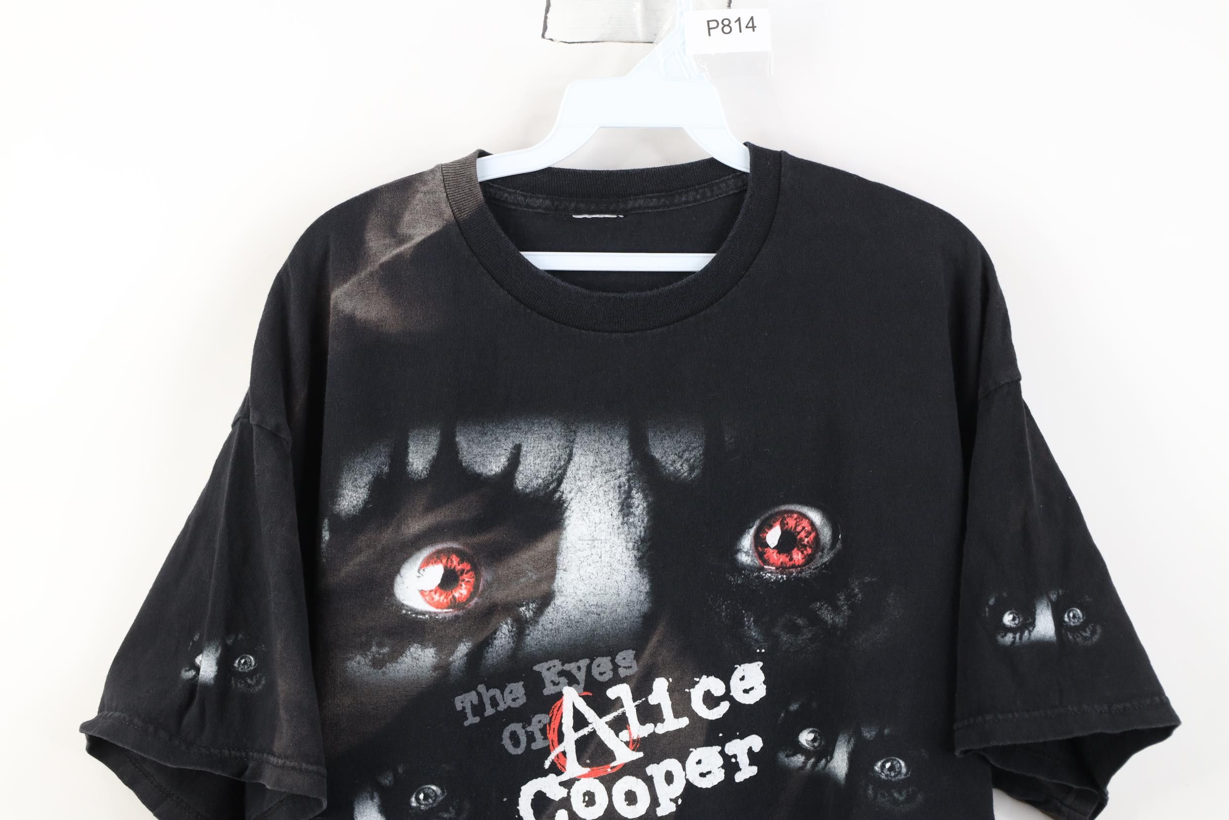Vintage Vintage 90s Y2K The Eyes of Alice Cooper All Over T-Shirt Size US XL / EU 56 / 4 - 2 Thumbnail