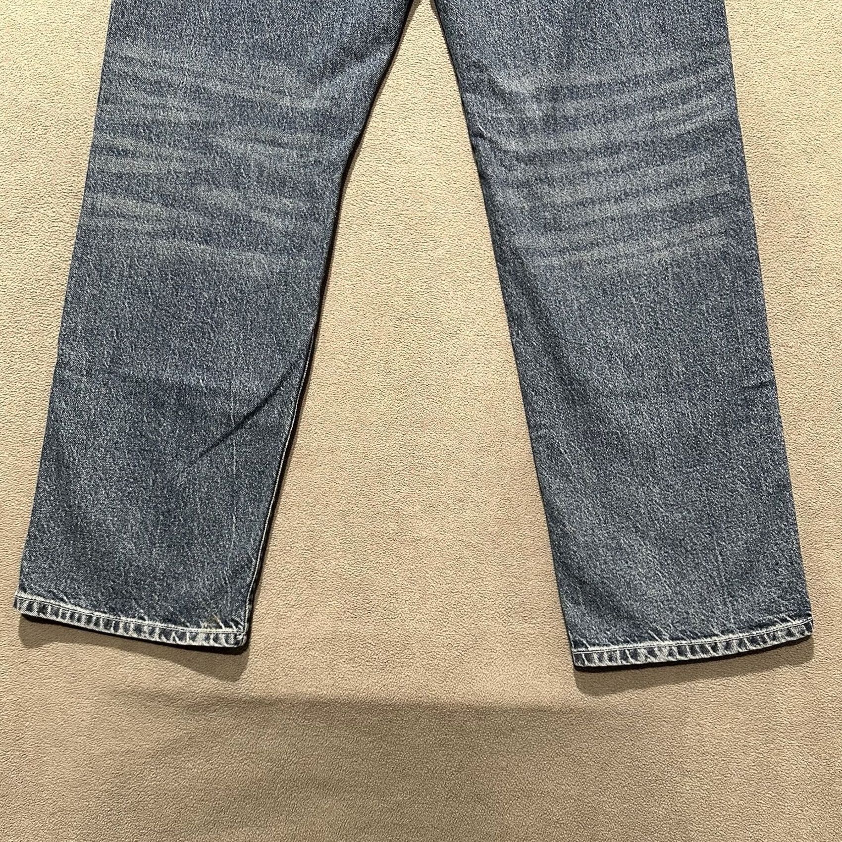 Vintage Aero Jeans Mens 34x32 Blue Denim Relaxed Straight Stretch Casual Stonewash Jeans Size US 34 / EU 50 - 6 Thumbnail