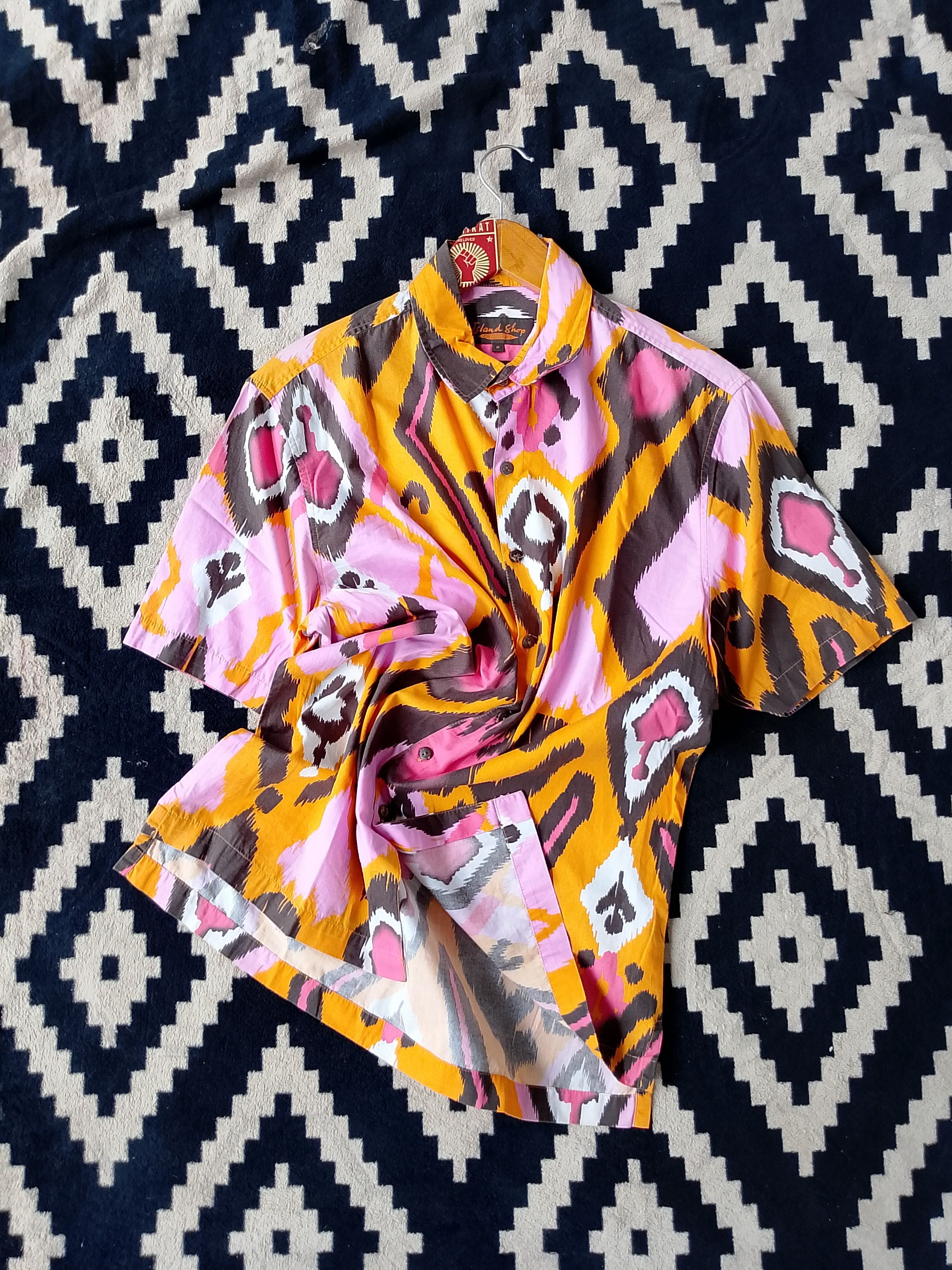 Vintage Vintage Island Shop Abstract Shirt Hawaiian Surfwear Size US M / EU 48-50 / 2 - 1 Thumbnail