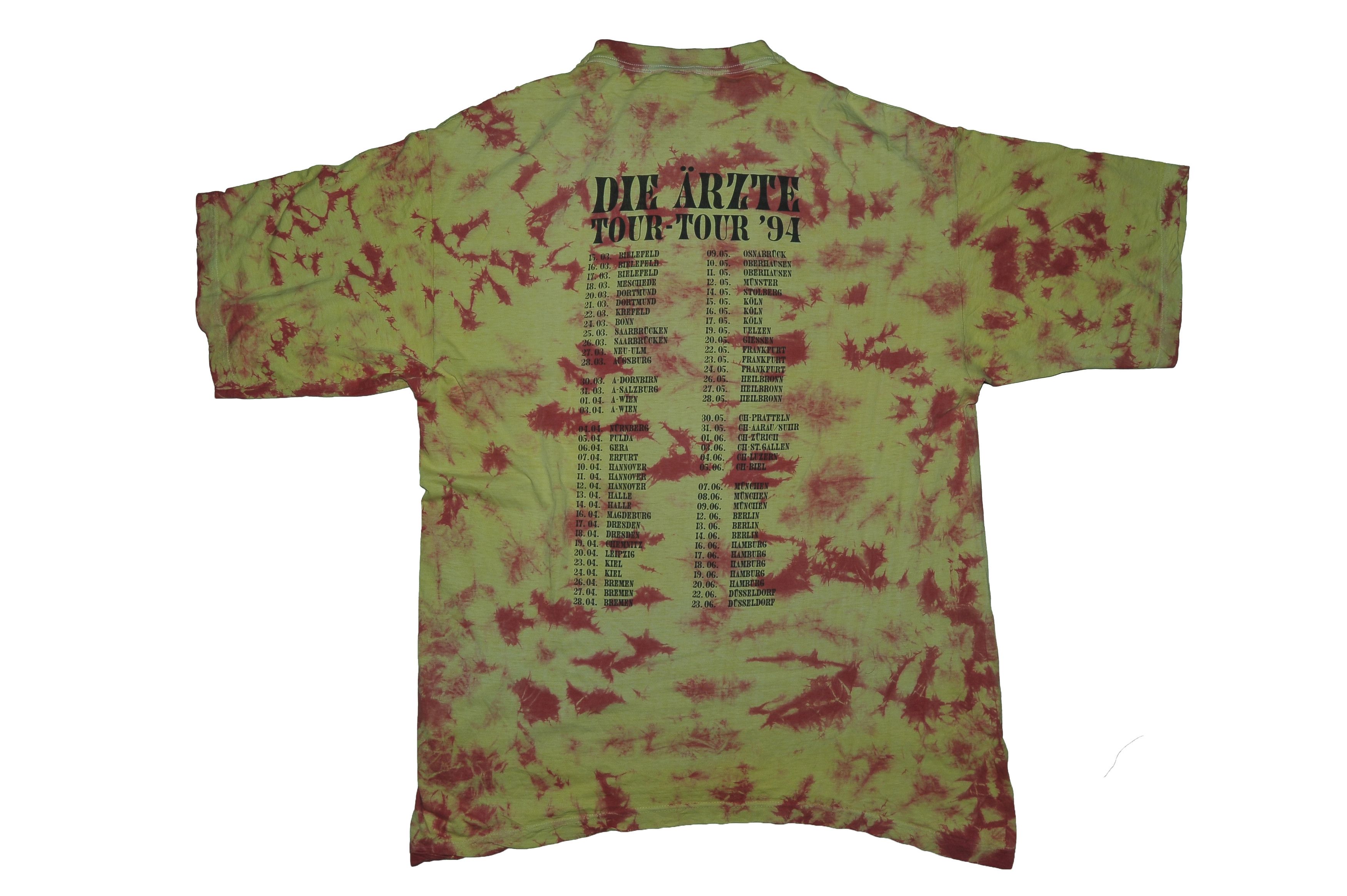 Vintage Vintage 1994 die Arzte europe Tour T-shirt Size US L / EU 52-54 / 3 - 2 Thumbnail