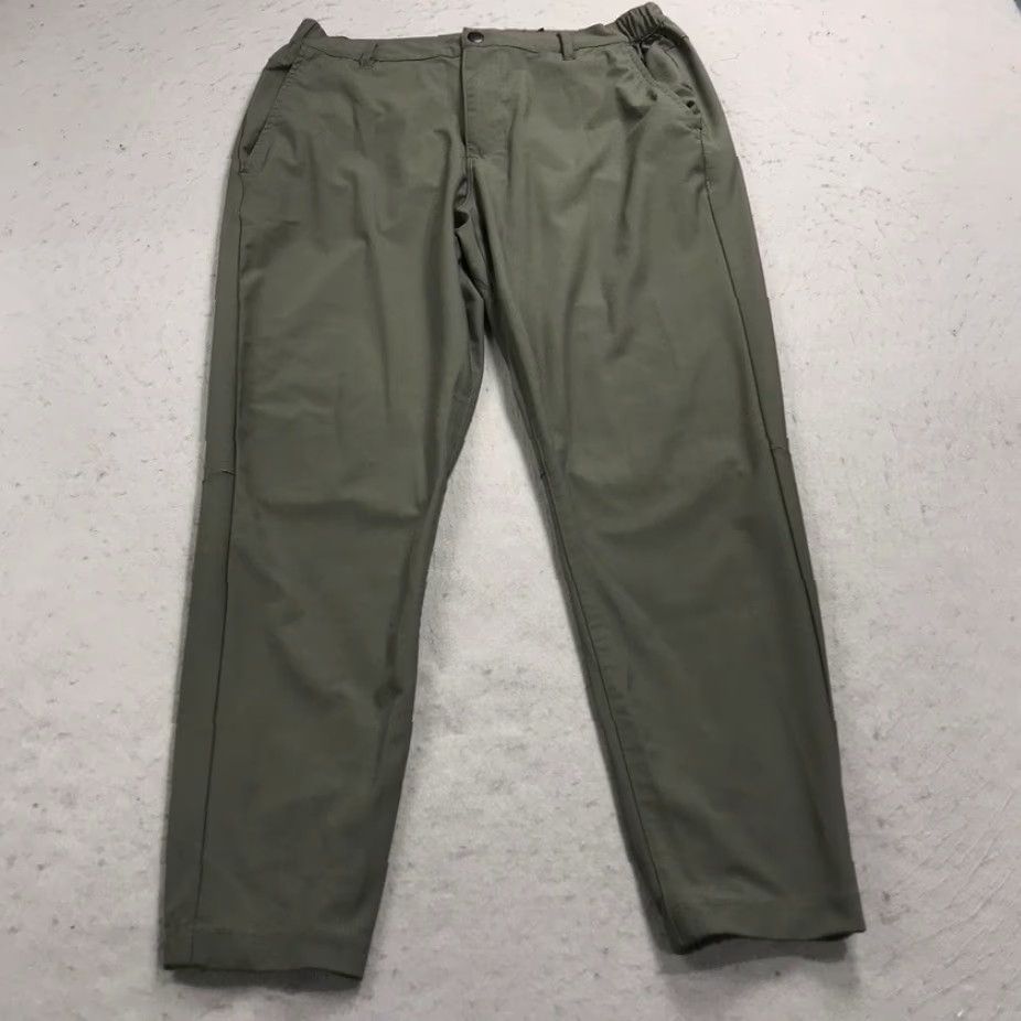 Cuts Cuts Mens XL Green Gray Jogger Tapered Pants - Slim Fit Chino Work Casual (Brand: Cuts) Size US 36 / EU 52 - 2 Thumbnail