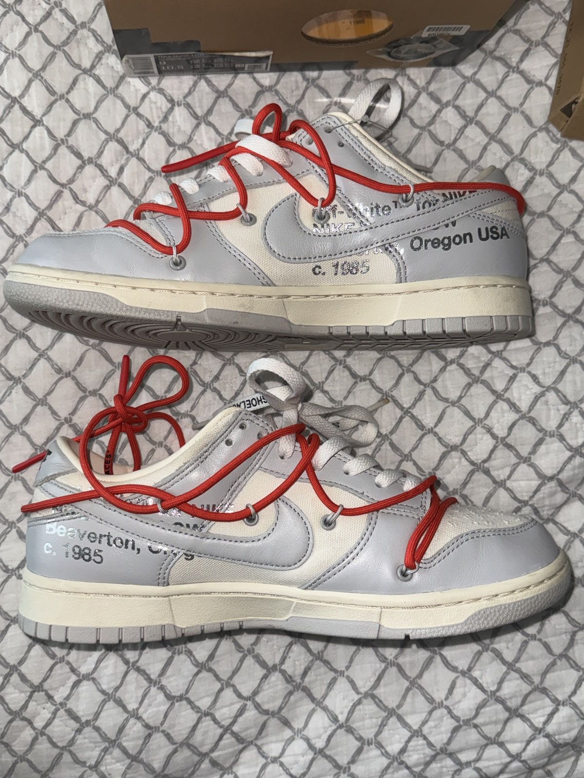 Nike × Off-White Nike Dunk Low ‘ Off White Lot 23 ’ Size US 9 / EU 42 - 5 Thumbnail