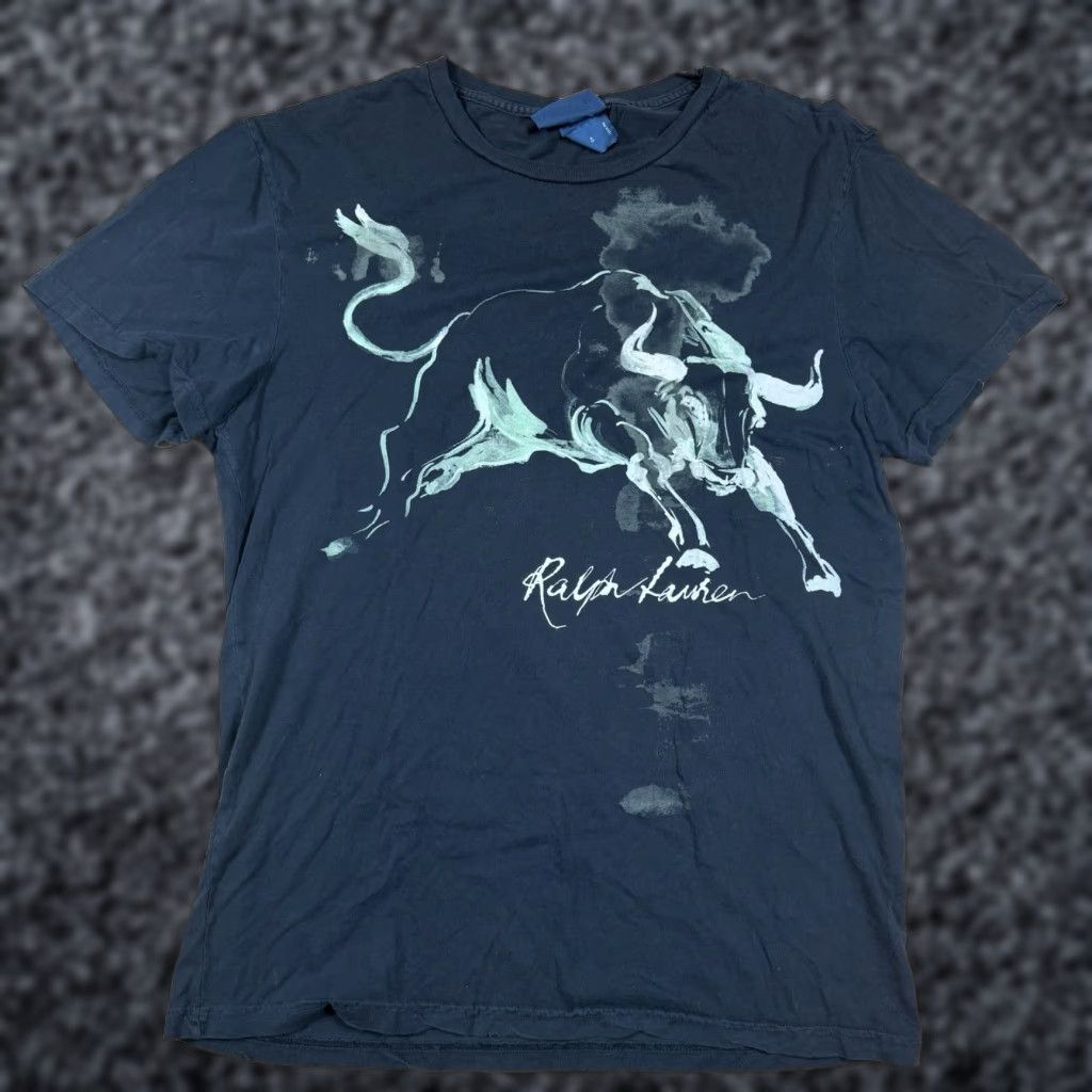 Ralph Lauren VTG Ralph Lauren Polo Bull T Shirt Mens Small Custom Fit Short Sleeve Multicolor Regular Size S Mens Size US S / EU 44-46 / 1 - 1 Thumbnail