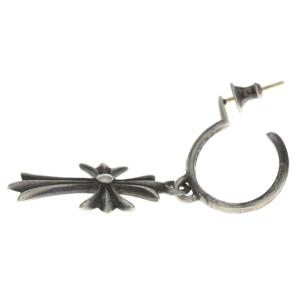 Chrome Hearts Chrome Hearts Tiny CH Cross Hoop Earring Silver Size ONE SIZE - 4 Thumbnail