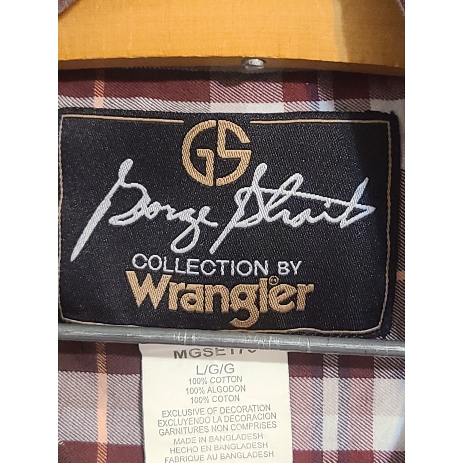Wrangler VINTAGE Wrangler George Strait Button Up Shirt Large Adult Red Plaid Pocket Mens Size US L / EU 52-54 / 3 - 3 Thumbnail